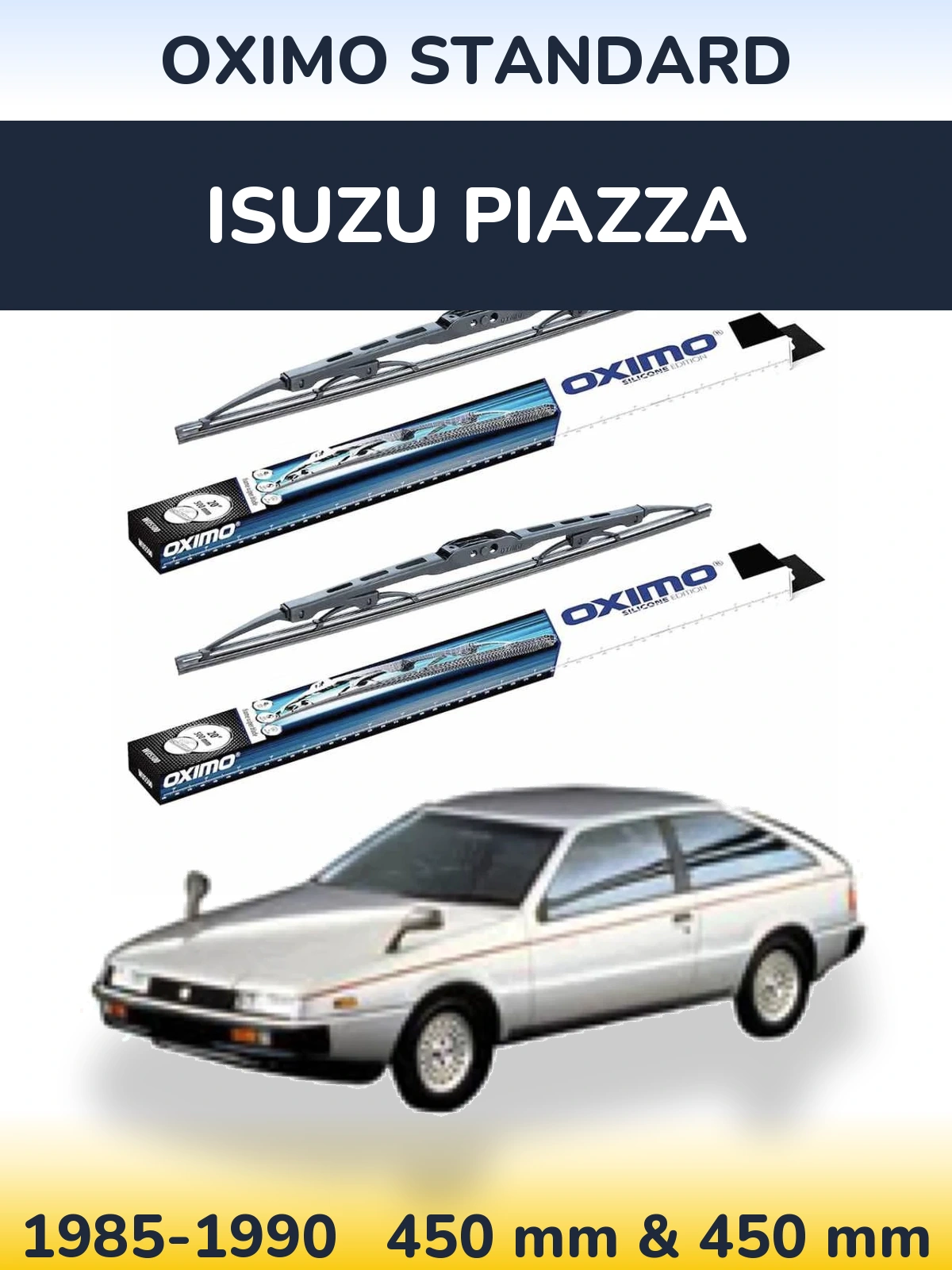 Komplet przednich wycieraczek Oximo Standard 450 & 450 mm do Isuzu Piazza 1985-1990