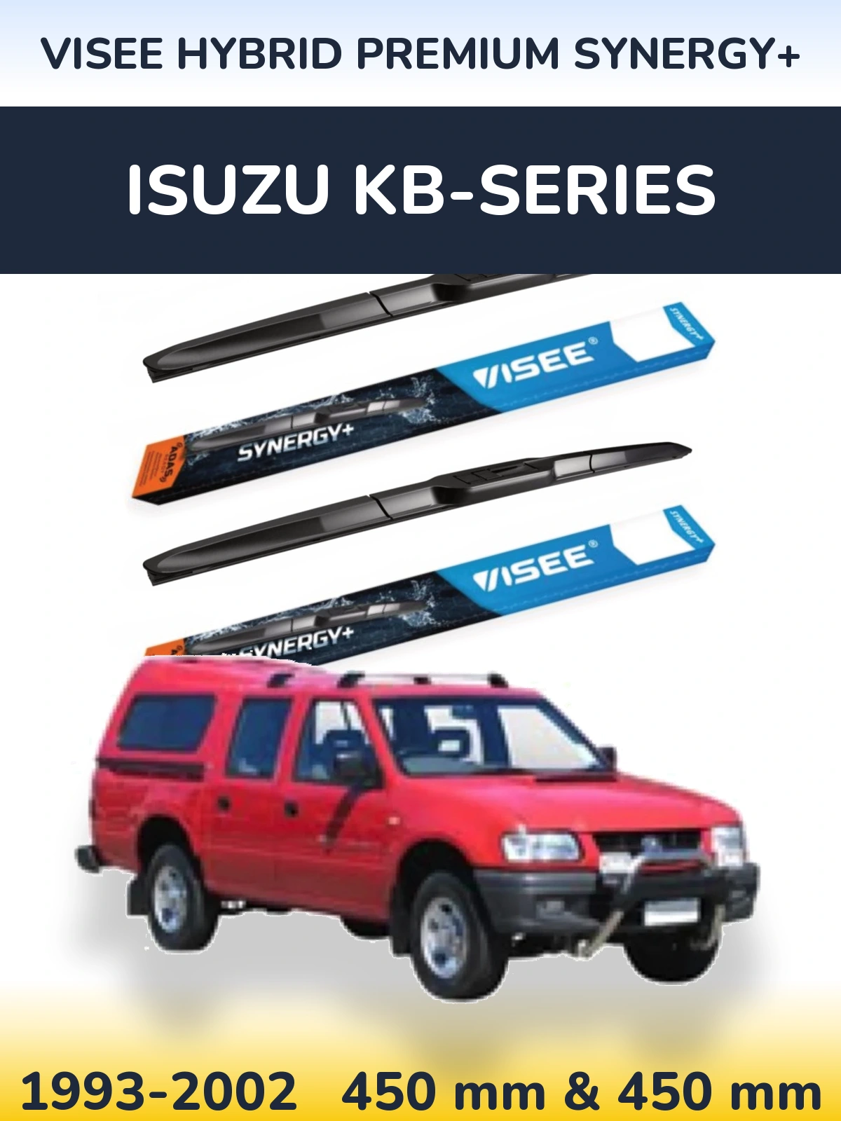 Комплект передних дворников VISEE HYBRID PREMIUM SYNERGY+ 450 & 450 мм для Isuzu KB-Series 1993-2002