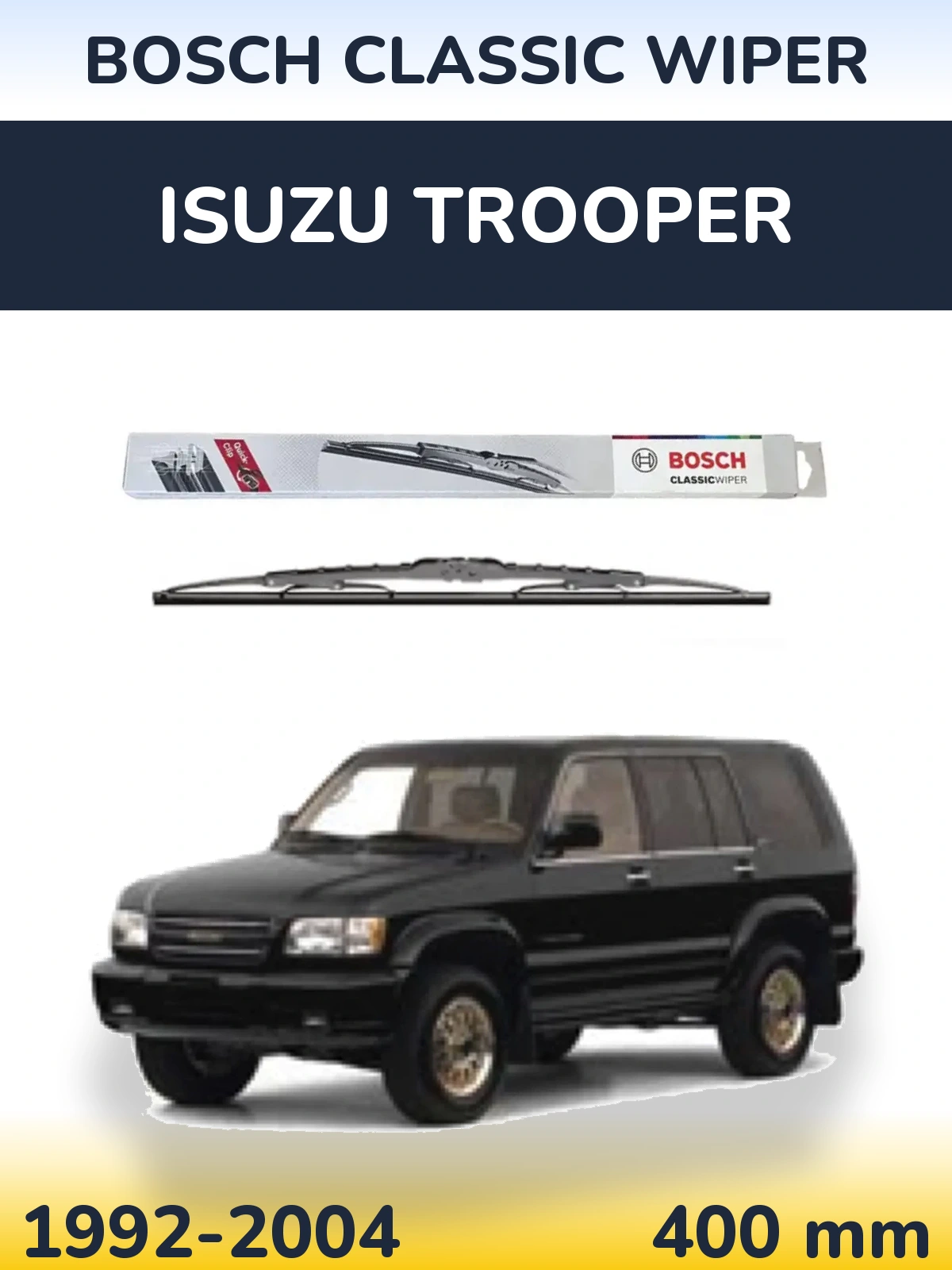 Rear wiper blade BOSCH Classic Wiper 400 mm for Isuzu Trooper 1992-2004