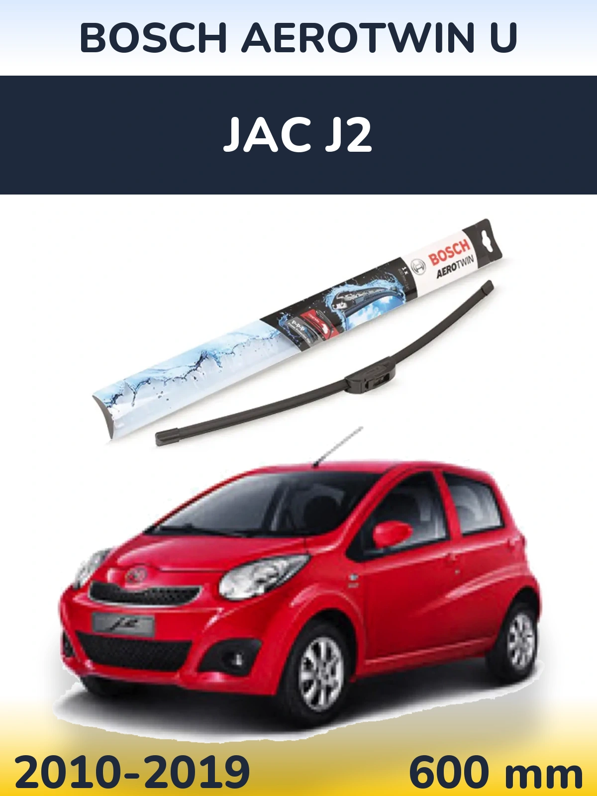 Przednia wycieraczka BOSCH AeroTwin U 600 mm do JAC J2 2010-2019