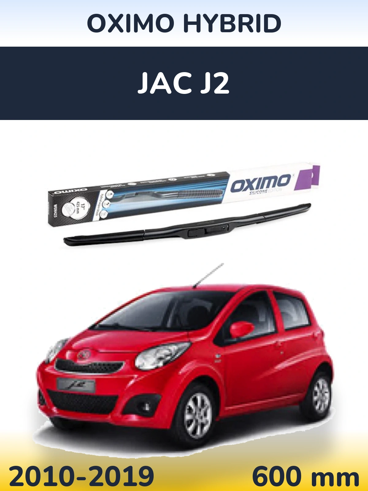 Przednia wycieraczka Oximo Hybrid 600 mm do JAC J2 2010-2019