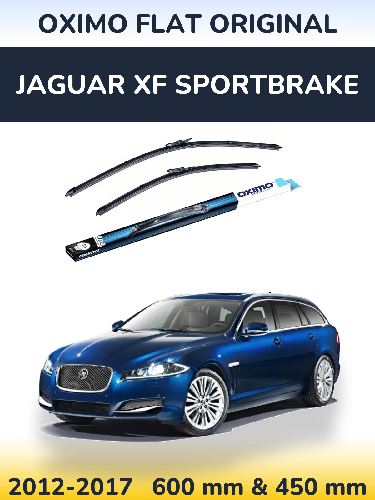 Комплект передніх щіток Oximo Flat Original 600 & 450 мм для Jaguar XF Sportbrake 2012-2017