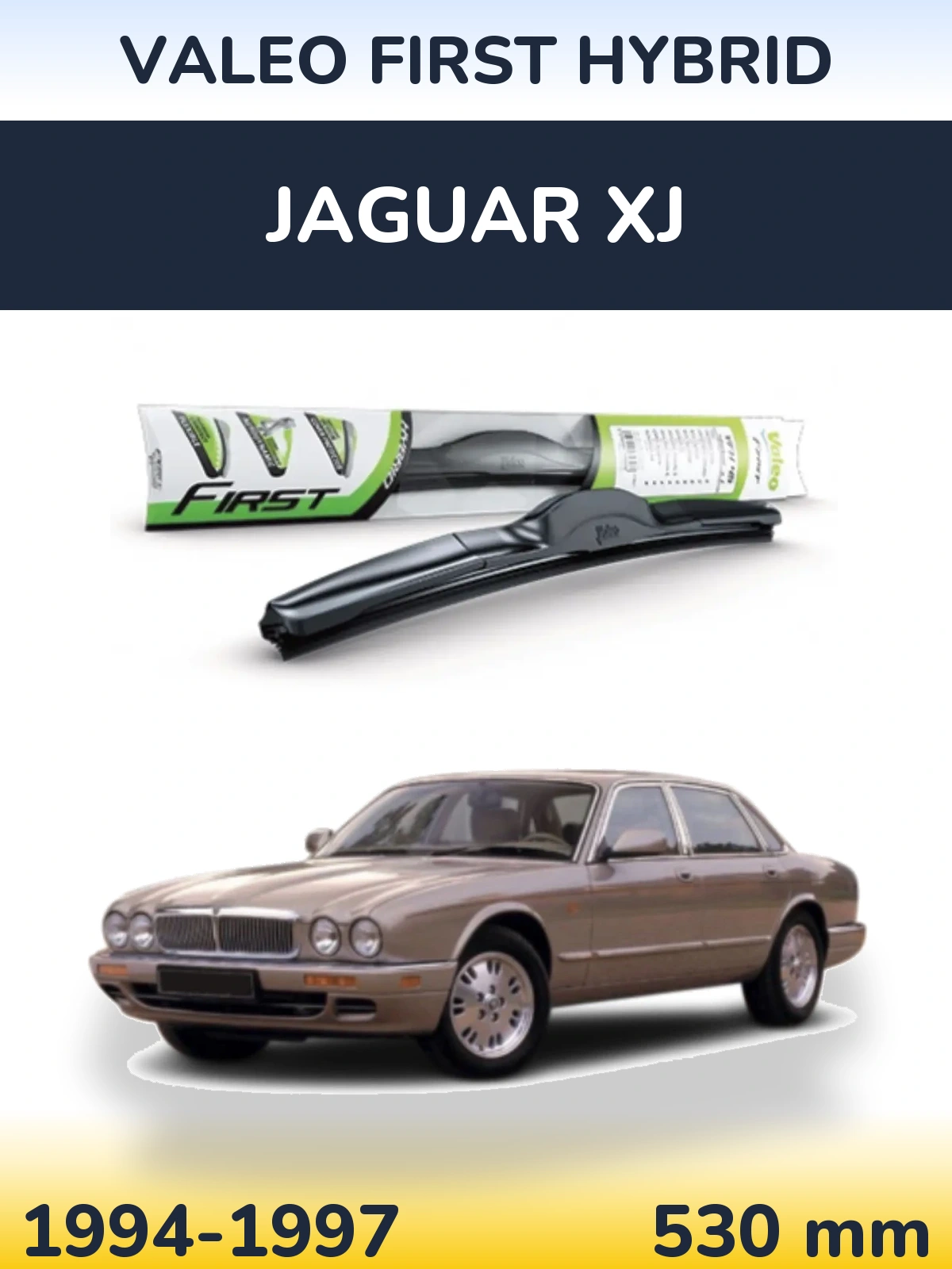 Передний дворник Valeo First Hybrid 530 мм для Jaguar XJ 1994-1997
