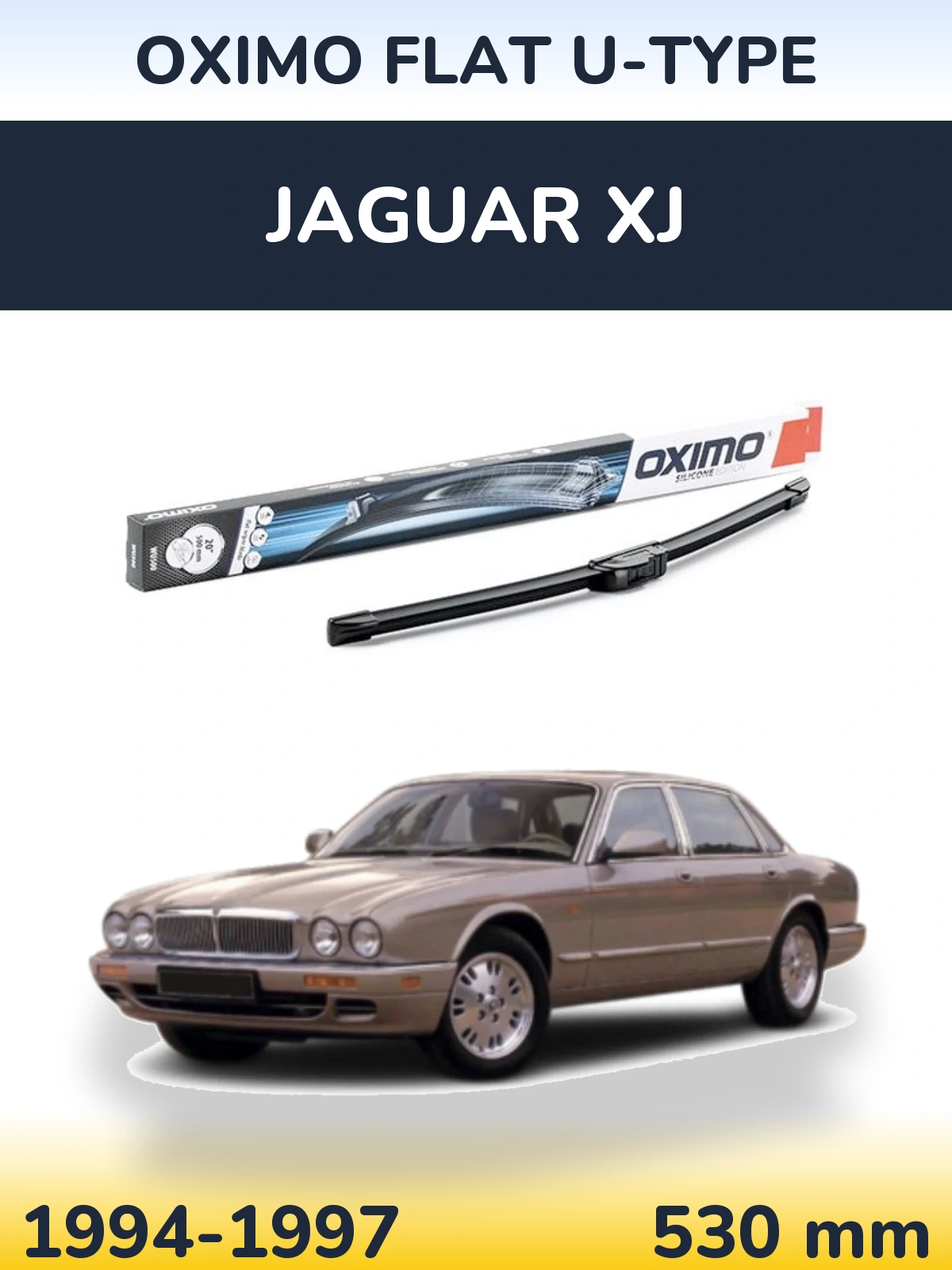 Передний дворник Oximo Flat U-type 530 мм для Jaguar XJ 1994-1997