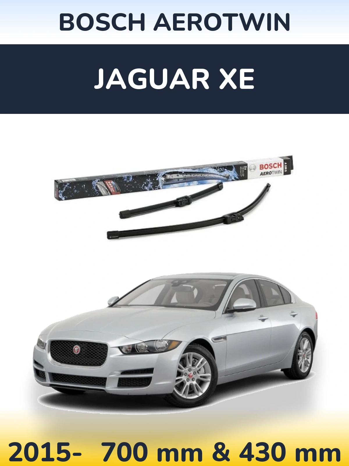 Komplet przednich wycieraczek BOSCH AeroTwin 700 & 430 mm do Jaguar XE 2015-2026