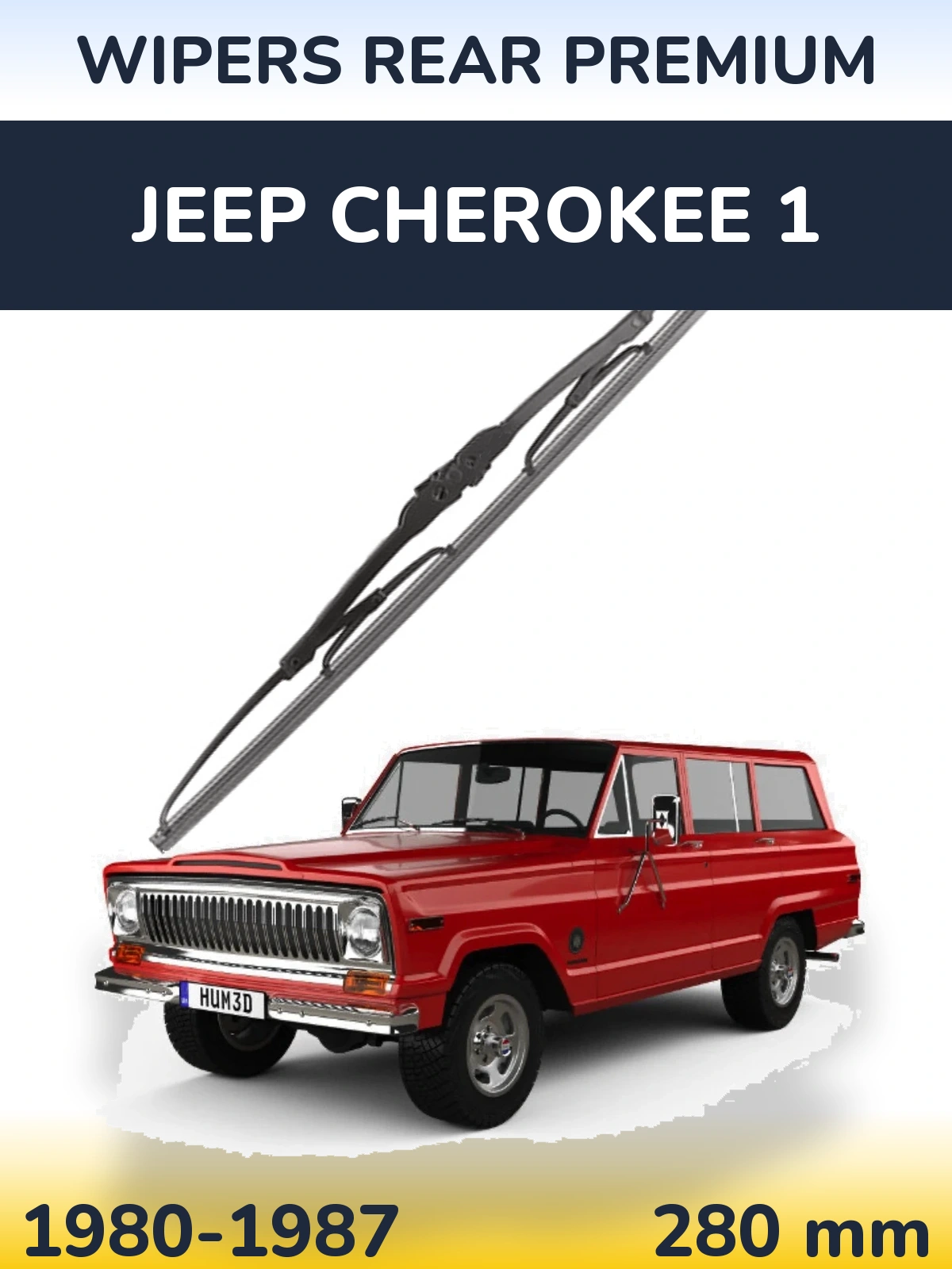 Задний дворник WIPERS REAR PREMIUM 280 мм для Jeep Cherokee 1 1980-1987