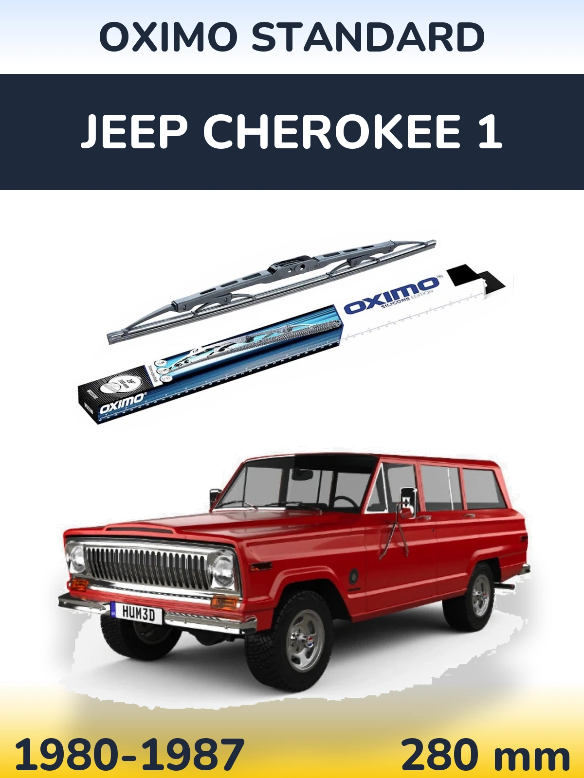 Tylna wycieraczka Oximo Standard 275 mm do Jeep Cherokee 1 1980-1987