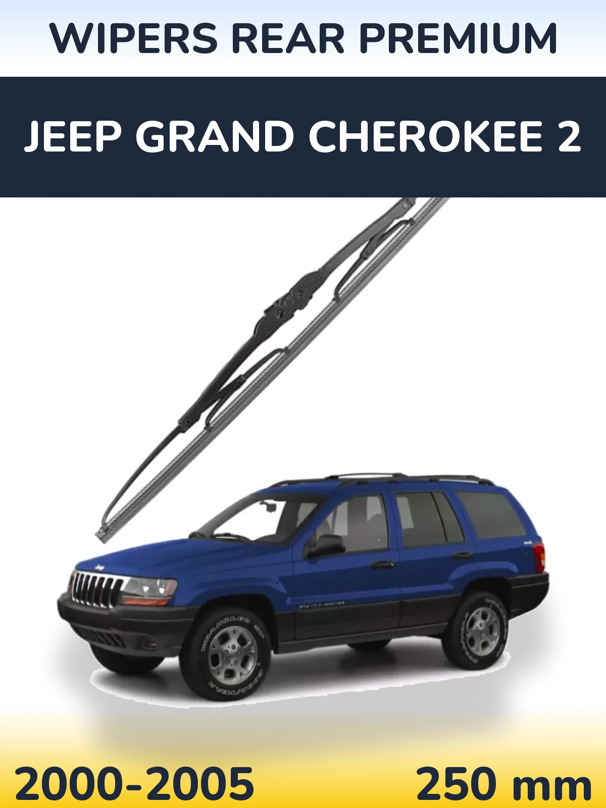 Tylna wycieraczka WIPERS REAR PREMIUM 250 mm do Jeep Grand Cherokee 2 2000-2005