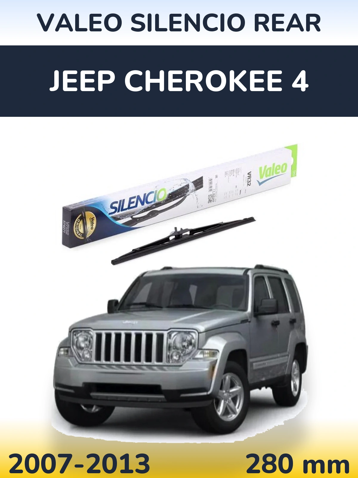 Tylna wycieraczka Valeo Silencio Rear 280 mm do Jeep Cherokee 4 2007-2013