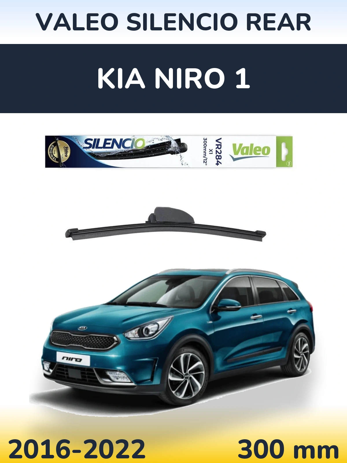 Rear wiper blade Valeo Silencio Rear 300 mm for KIA Niro 1 2016-2022