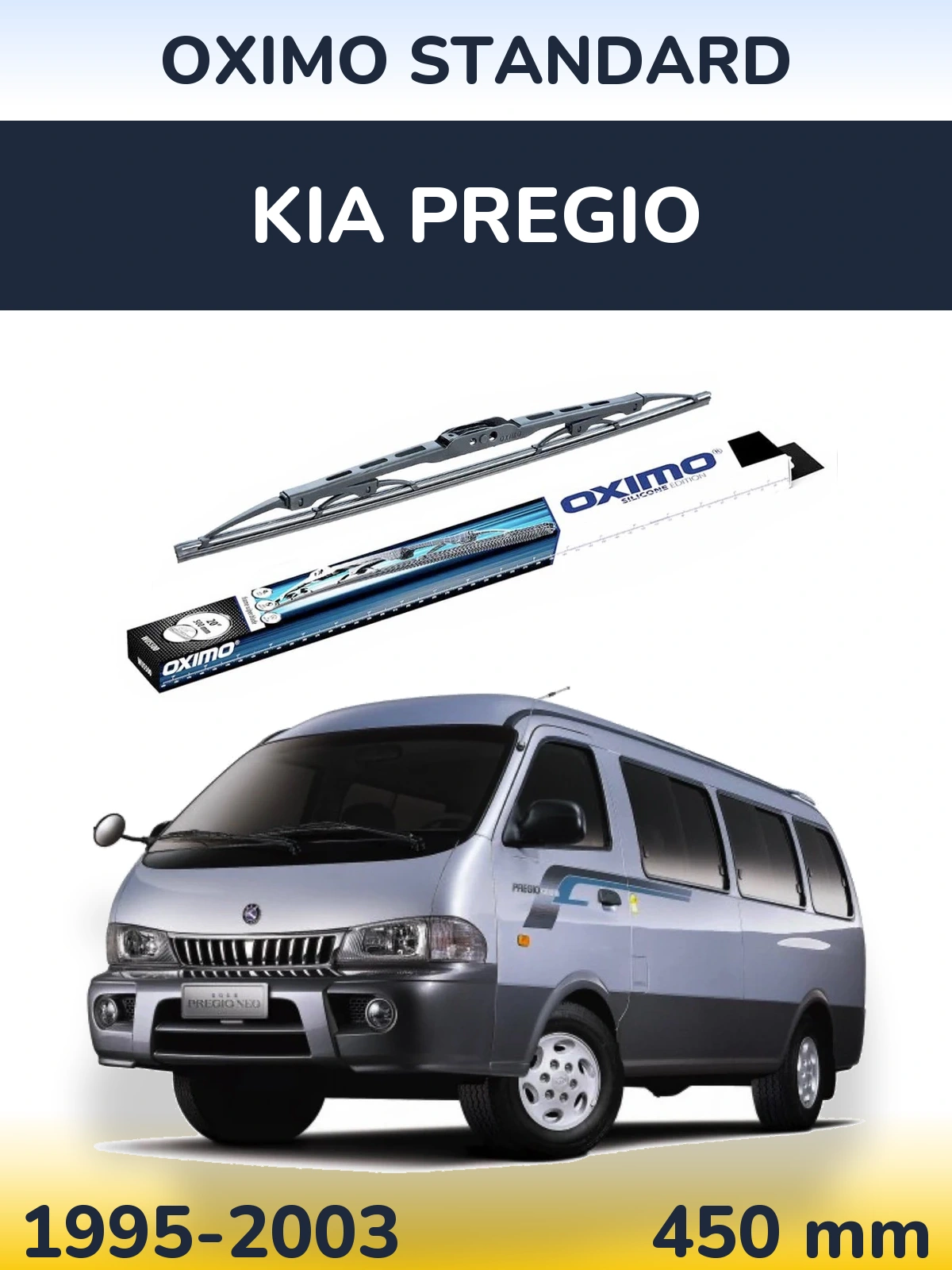 Rear wiper blade Oximo Standard 450 mm for KIA Pregio 1995-2003