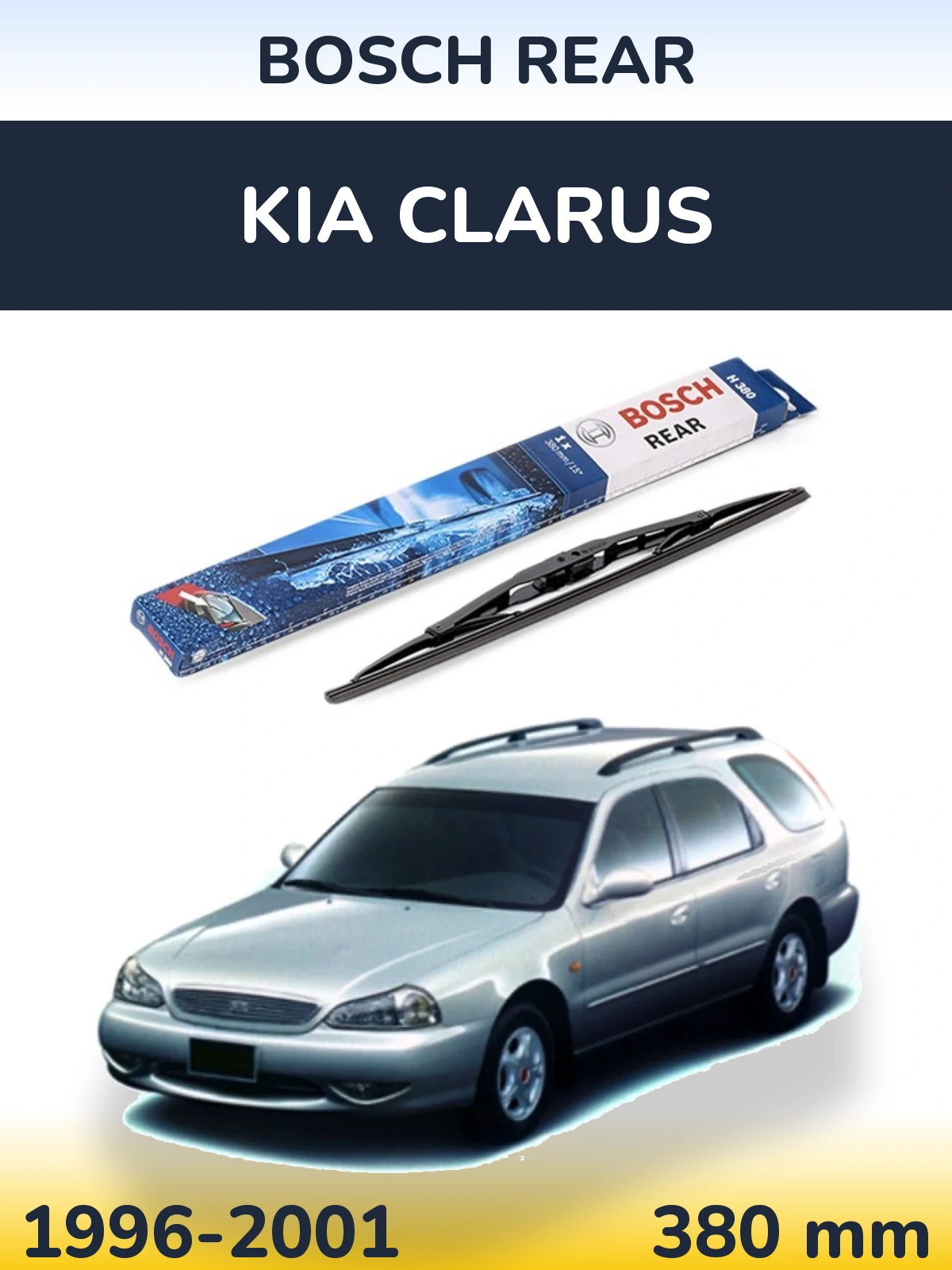 Rear wiper blade BOSCH Rear 380 mm for KIA Clarus 1996-2001