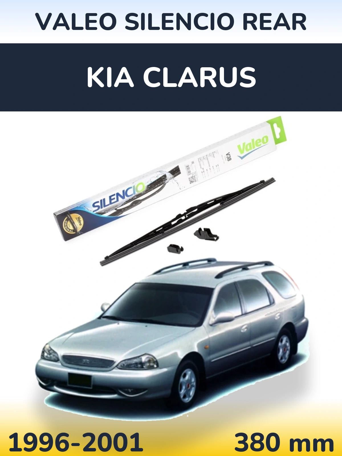 Rear wiper blade Valeo Silencio Rear 380 mm for KIA Clarus 1996-2001