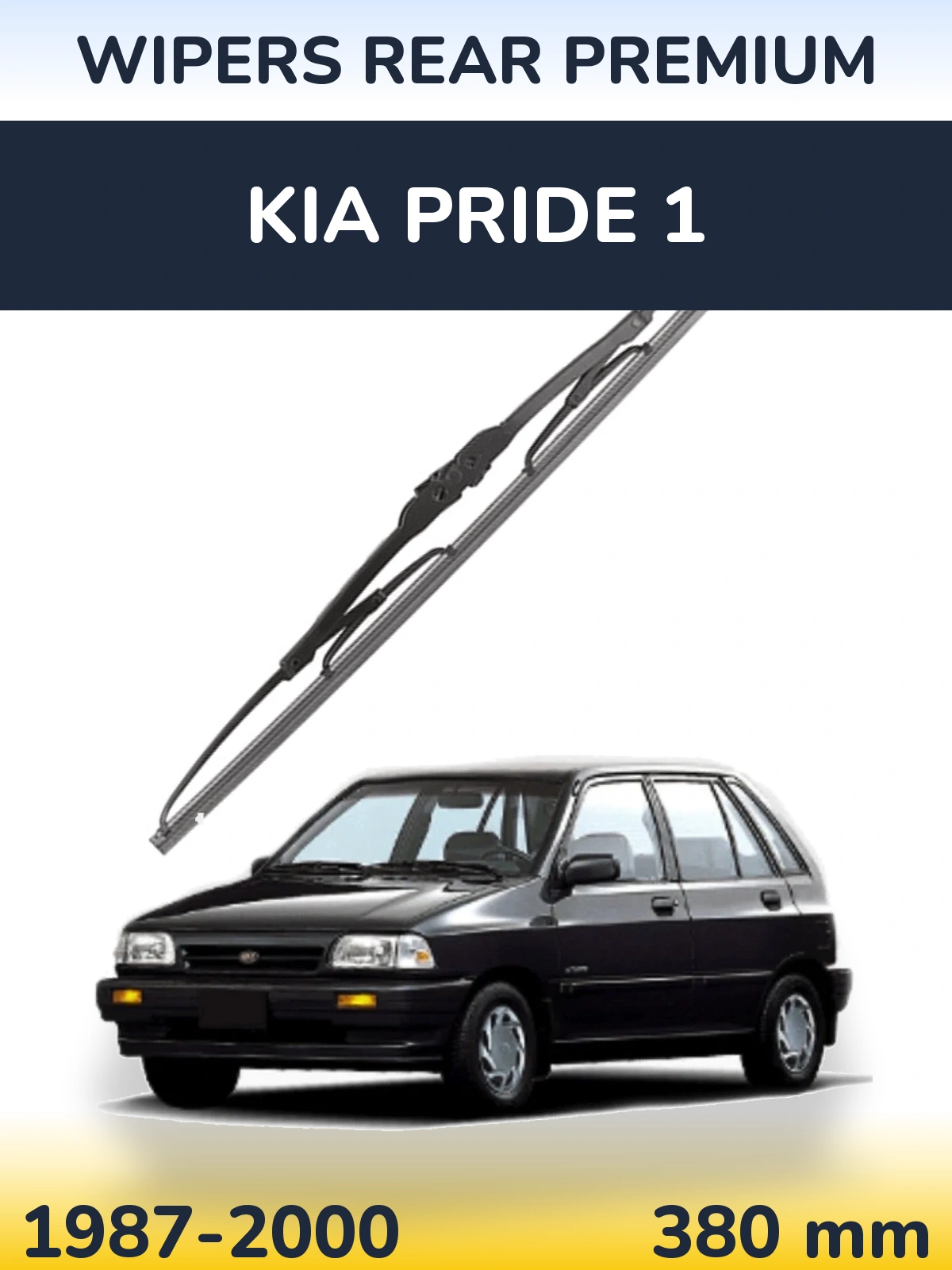 Rear wiper blade WIPERS REAR PREMIUM 380 mm for KIA Pride 1 1987-2000