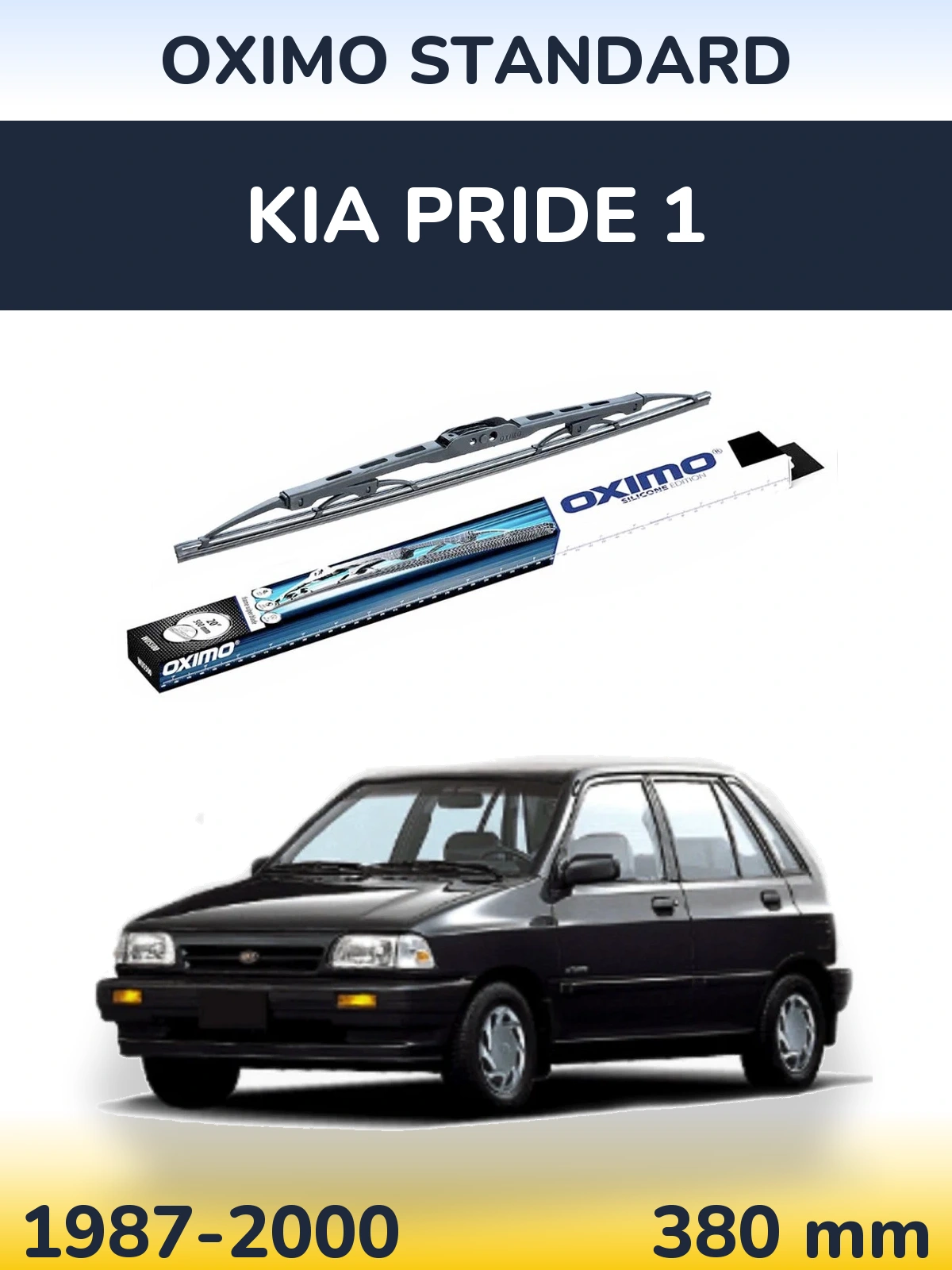 Rear wiper blade Oximo Standard 375 mm for KIA Pride 1 1987-2000