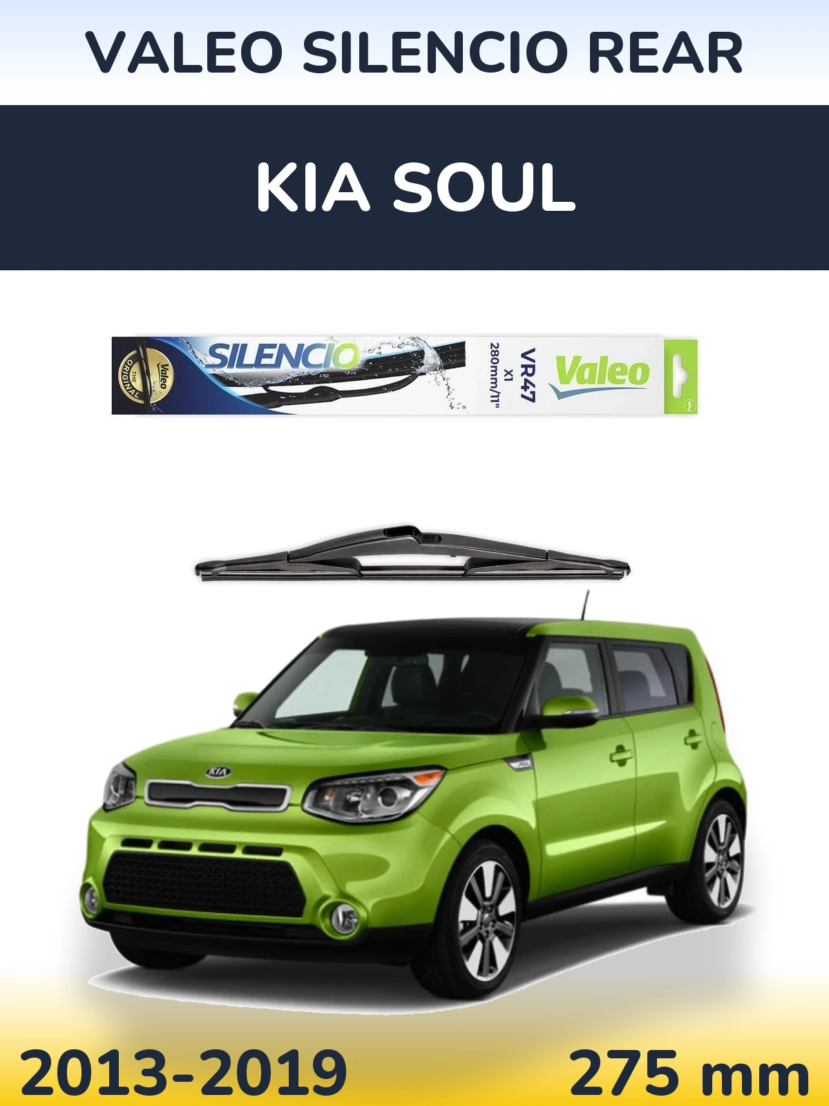Задня щітка Valeo Silencio Rear 280 мм для KIA Soul 2013-2019
