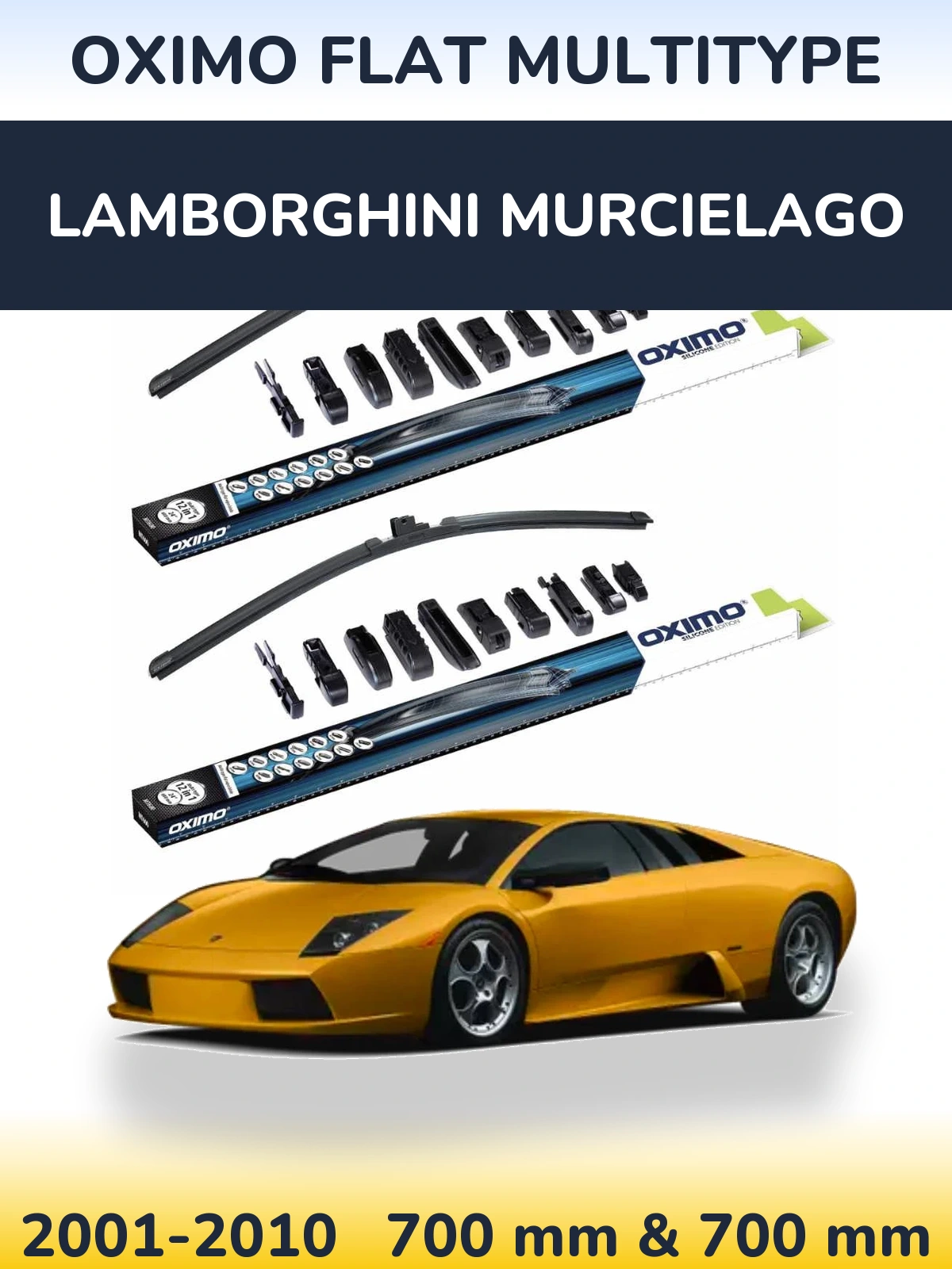 Komplet przednich wycieraczek Oximo Flat MultiType 700 & 700 mm do Lamborghini Murcielago 2001-2010
