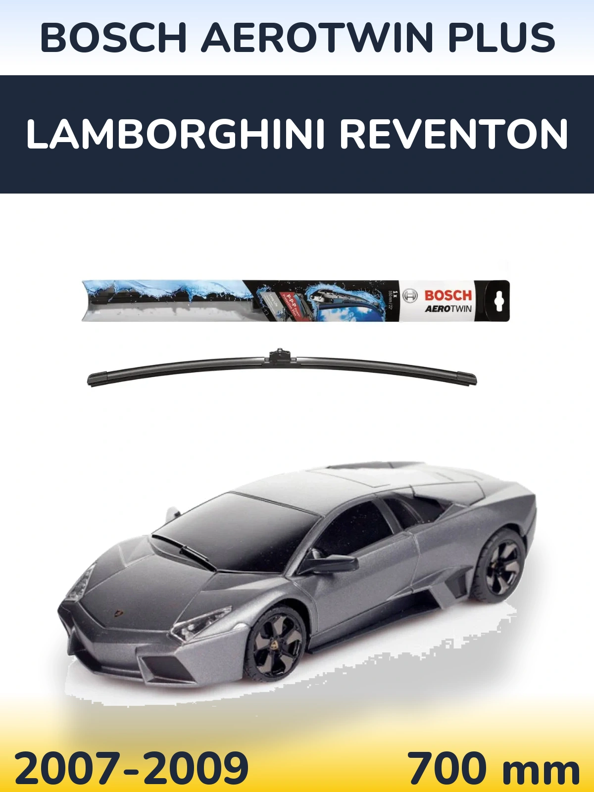 Przednia wycieraczka BOSCH AeroTwin Plus 700 mm do Lamborghini Reventon 2007-2009