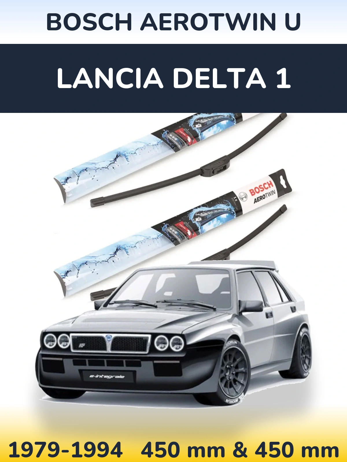 Komplet przednich wycieraczek BOSCH AeroTwin U 450 & 450 mm do Lancia Delta 1 1979-1994