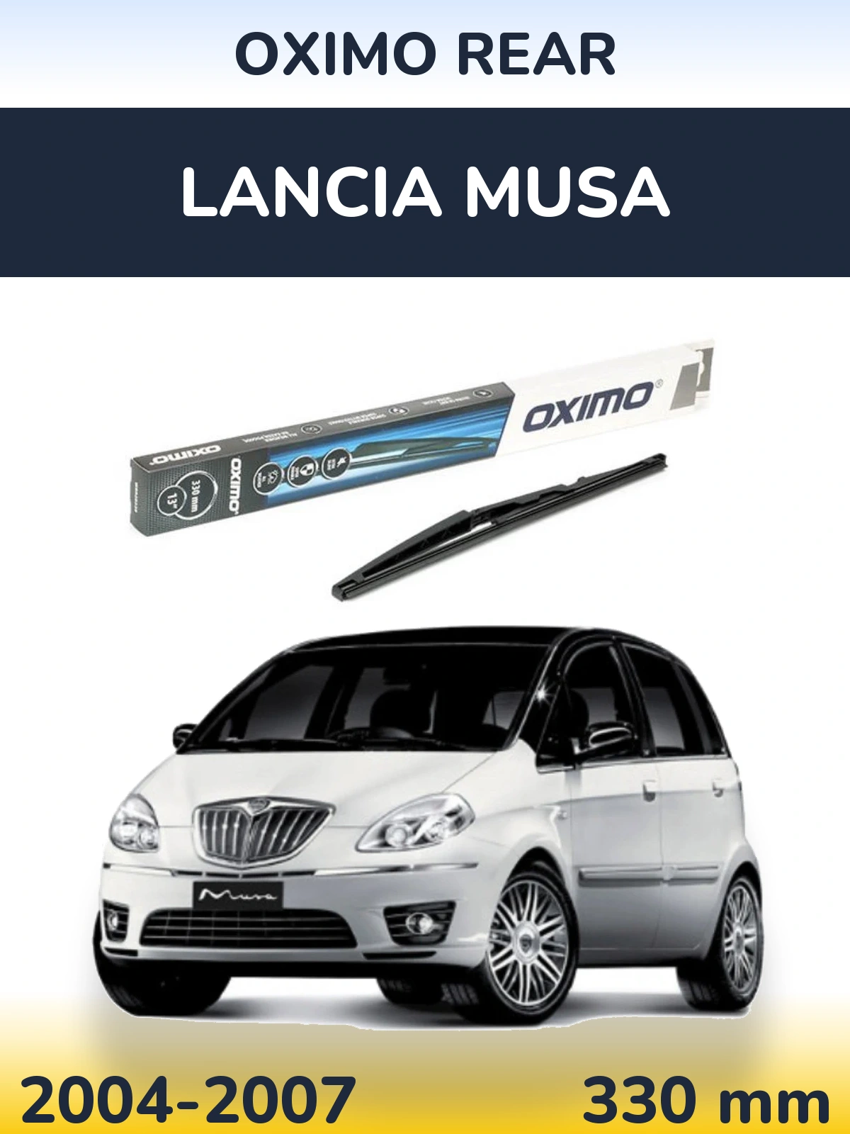 Rear wiper blade Oximo Rear 330 mm for Lancia Musa 2004-2007