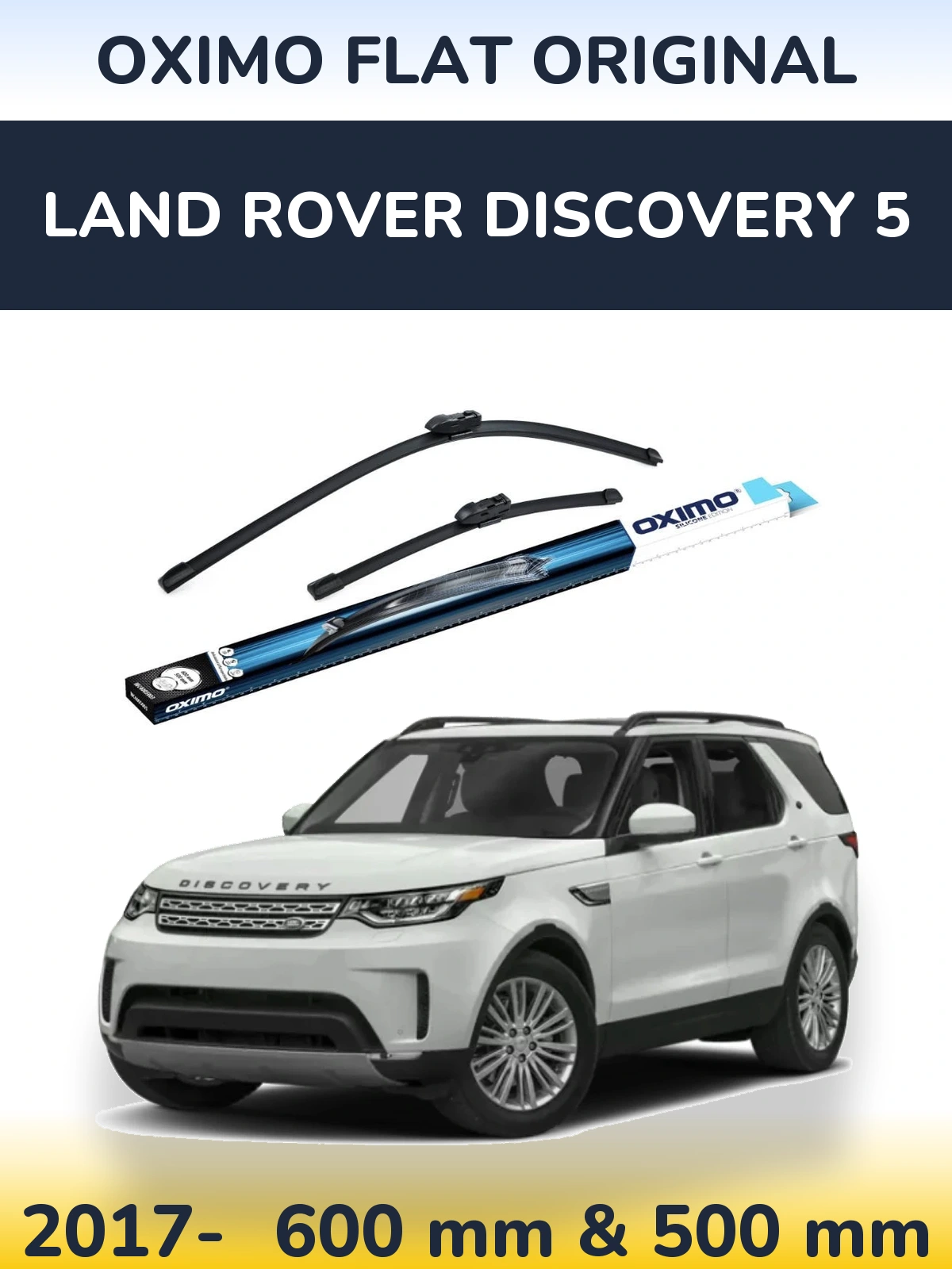 Komplet przednich wycieraczek Oximo Flat Original 600 & 500 mm do Land Rover Discovery 5 2017-2026