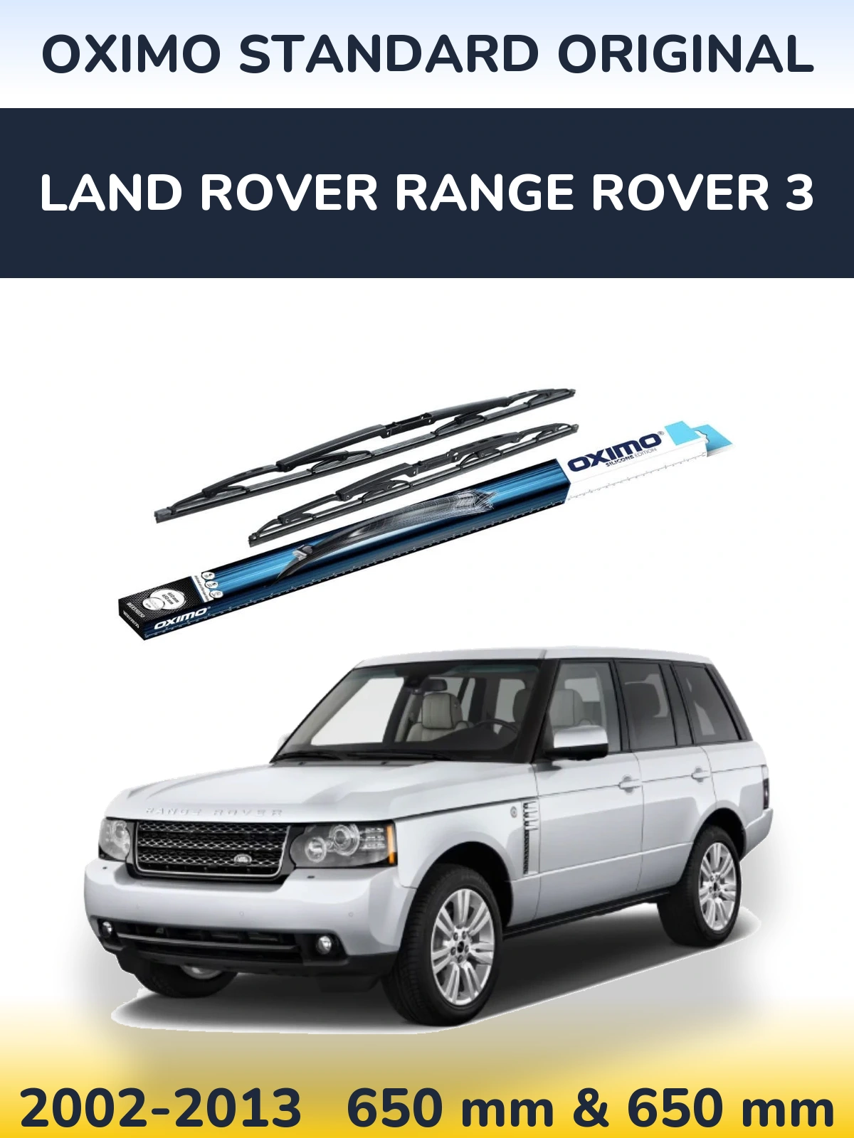 Komplet przednich wycieraczek Oximo Standard Original 650 & 650 mm do Land Rover Range Rover 3 2002-2013
