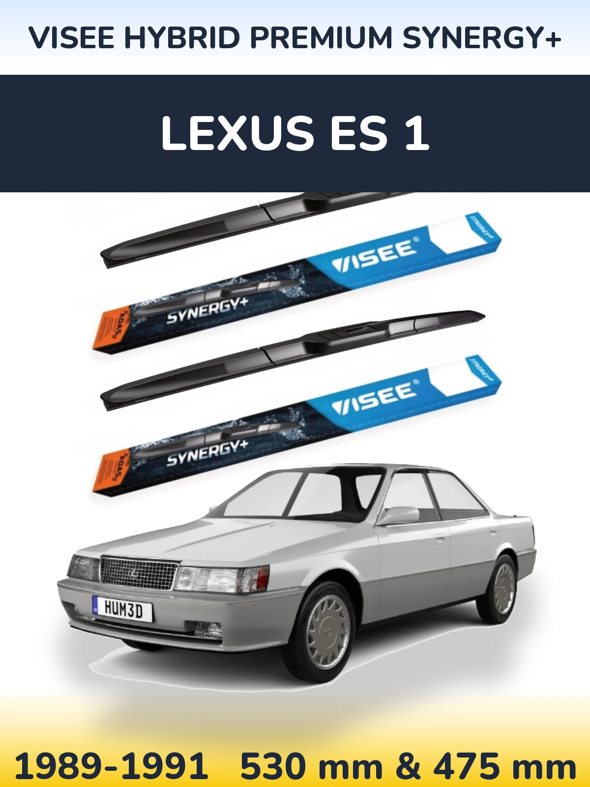 Комплект передніх щіток VISEE HYBRID PREMIUM SYNERGY+ 530 & 475 мм для Lexus ES 1 1989-1991