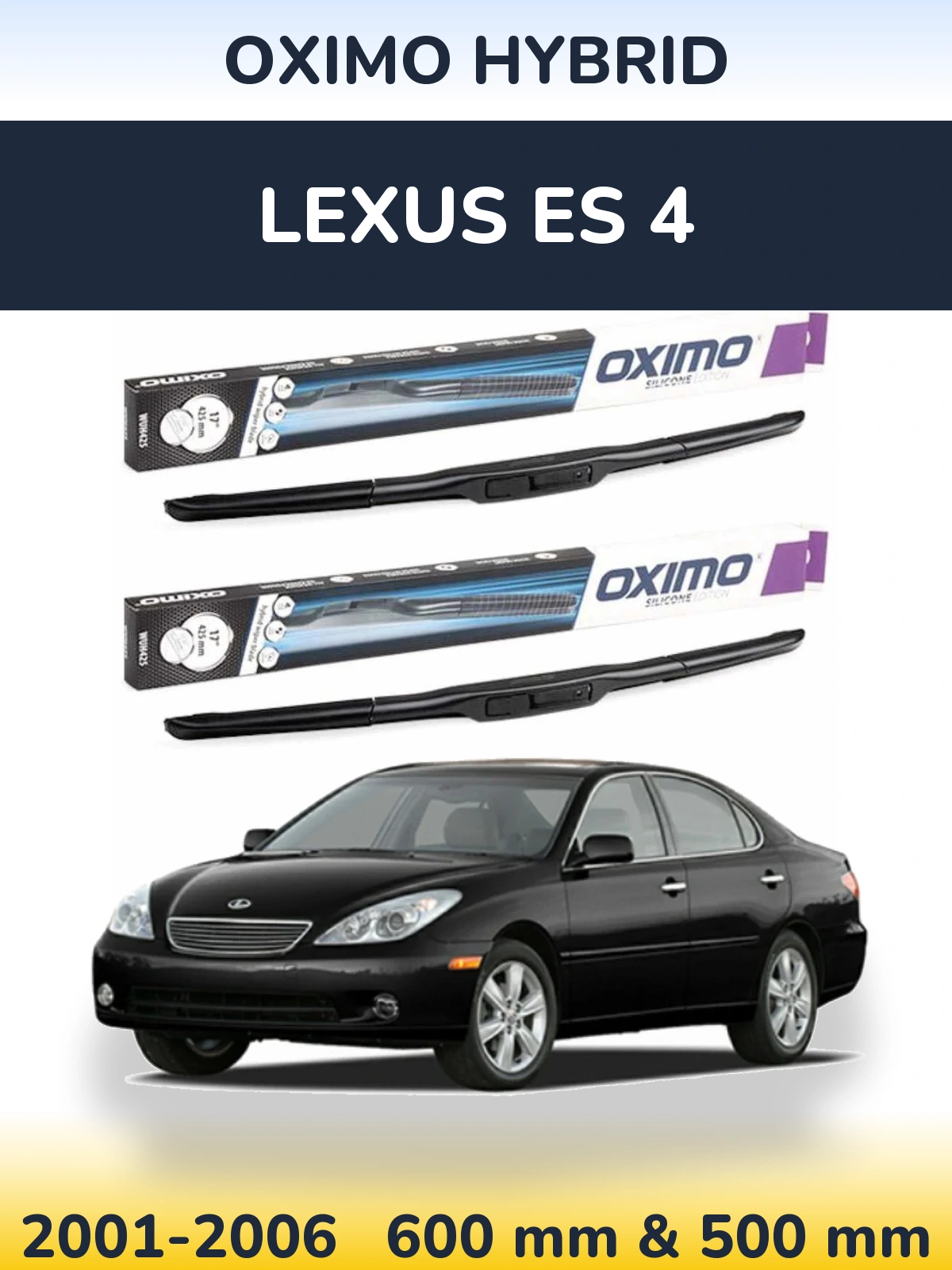 Комплект передних дворников Oximo Hybrid 600 & 500 мм для Lexus ES 4 2001-2006