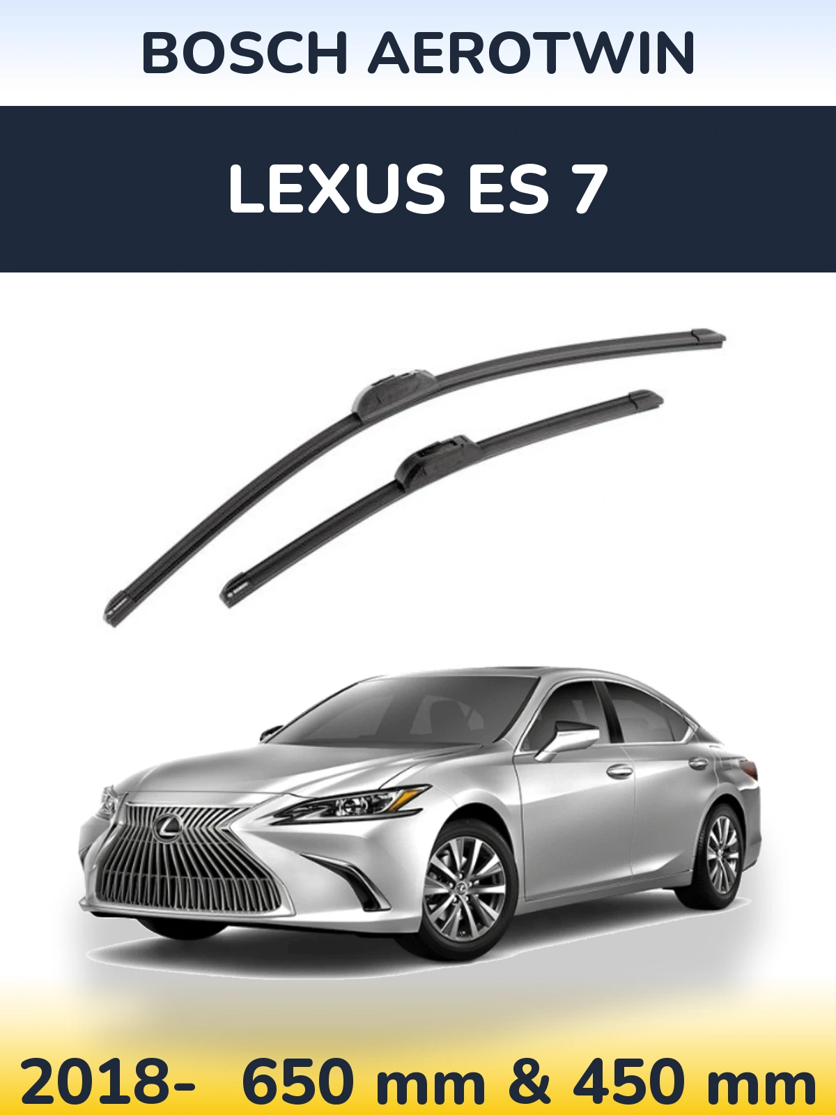 Komplet przednich wycieraczek BOSCH AeroTwin 650 & 450 mm do Lexus ES 7 2018-2026