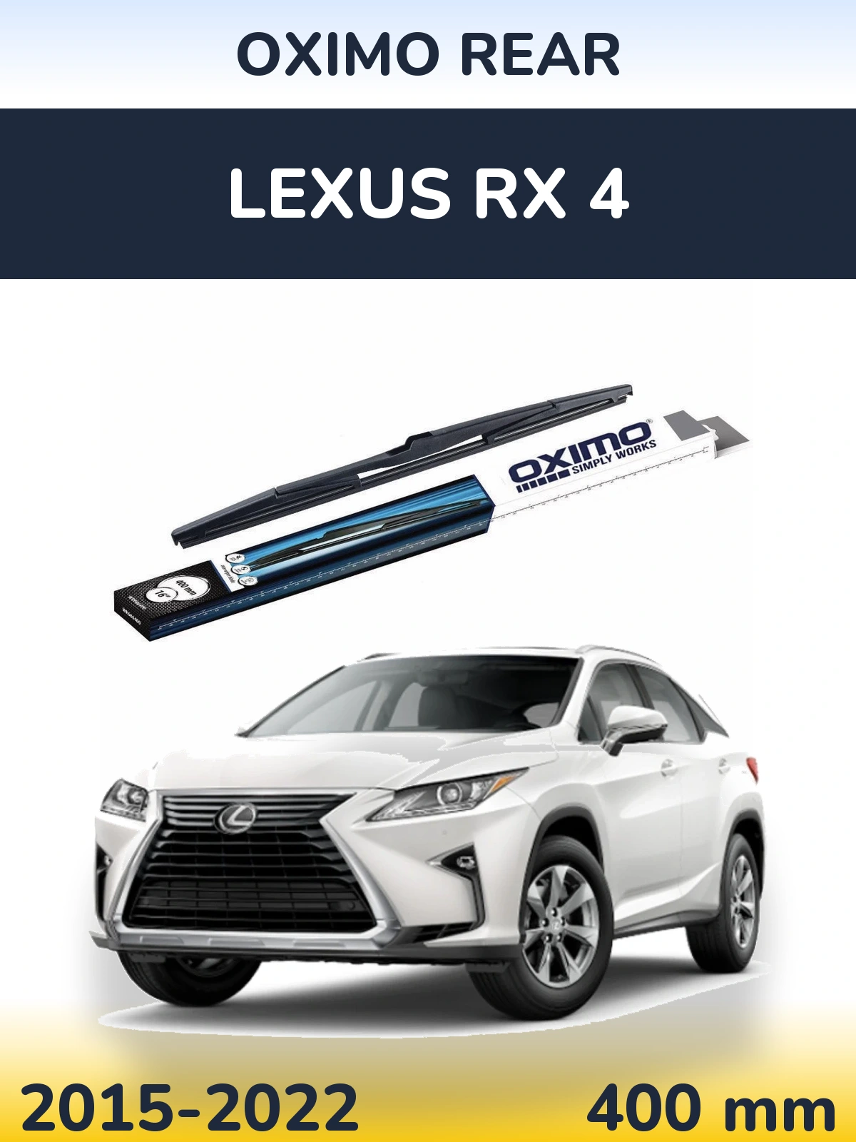 Rear wiper blade Oximo Rear 400 mm for Lexus RX 4 2015-2022