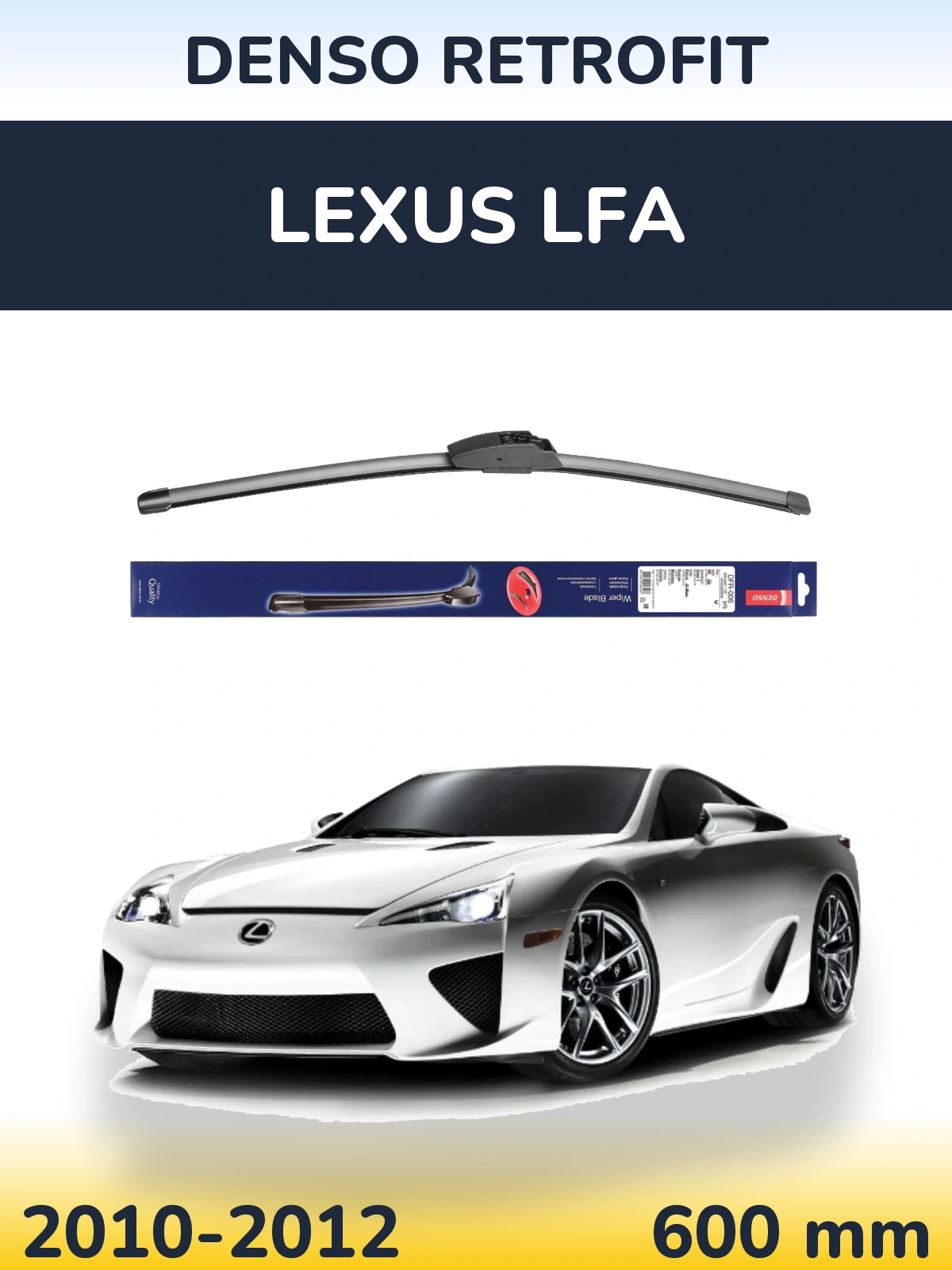 Przednia wycieraczka Denso Retrofit 600 mm do Lexus LFA 2010-2012