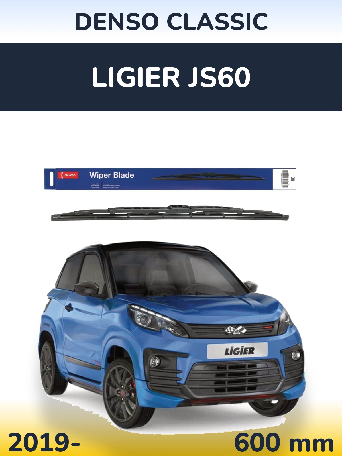 Przednia wycieraczka Denso Classic 600 mm do Ligier JS60 2019-2026