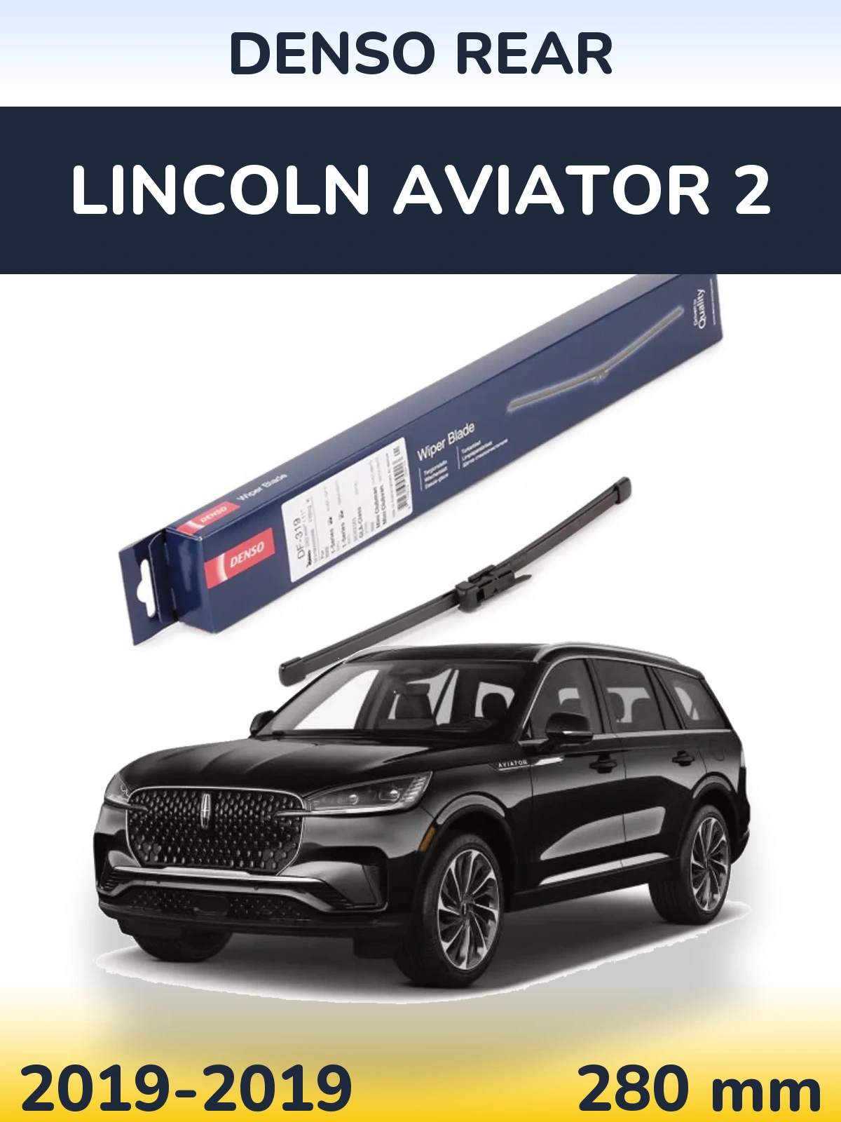 Rear wiper blade Denso Rear 280 mm for Lincoln Aviator 2 2019-2019