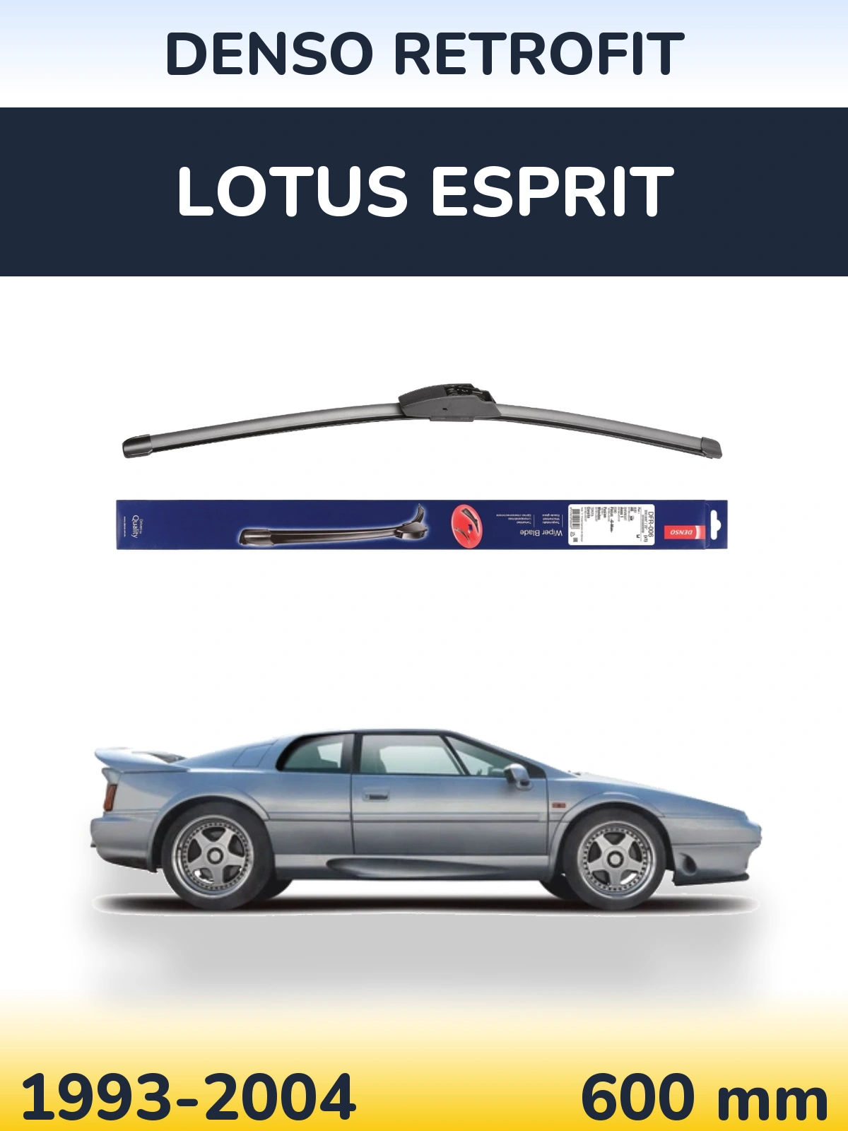 Front wiper blade Denso Retrofit 600 mm for Lotus Esprit 1993-2004