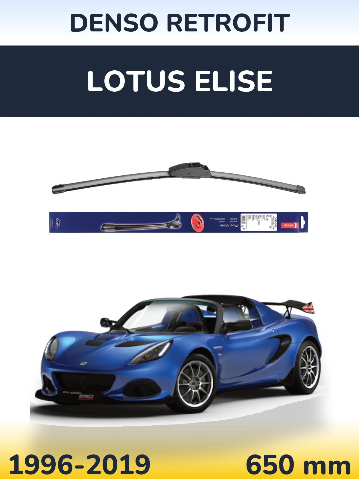 Przednia wycieraczka Denso Retrofit 650 mm do Lotus Elise 1996-2019