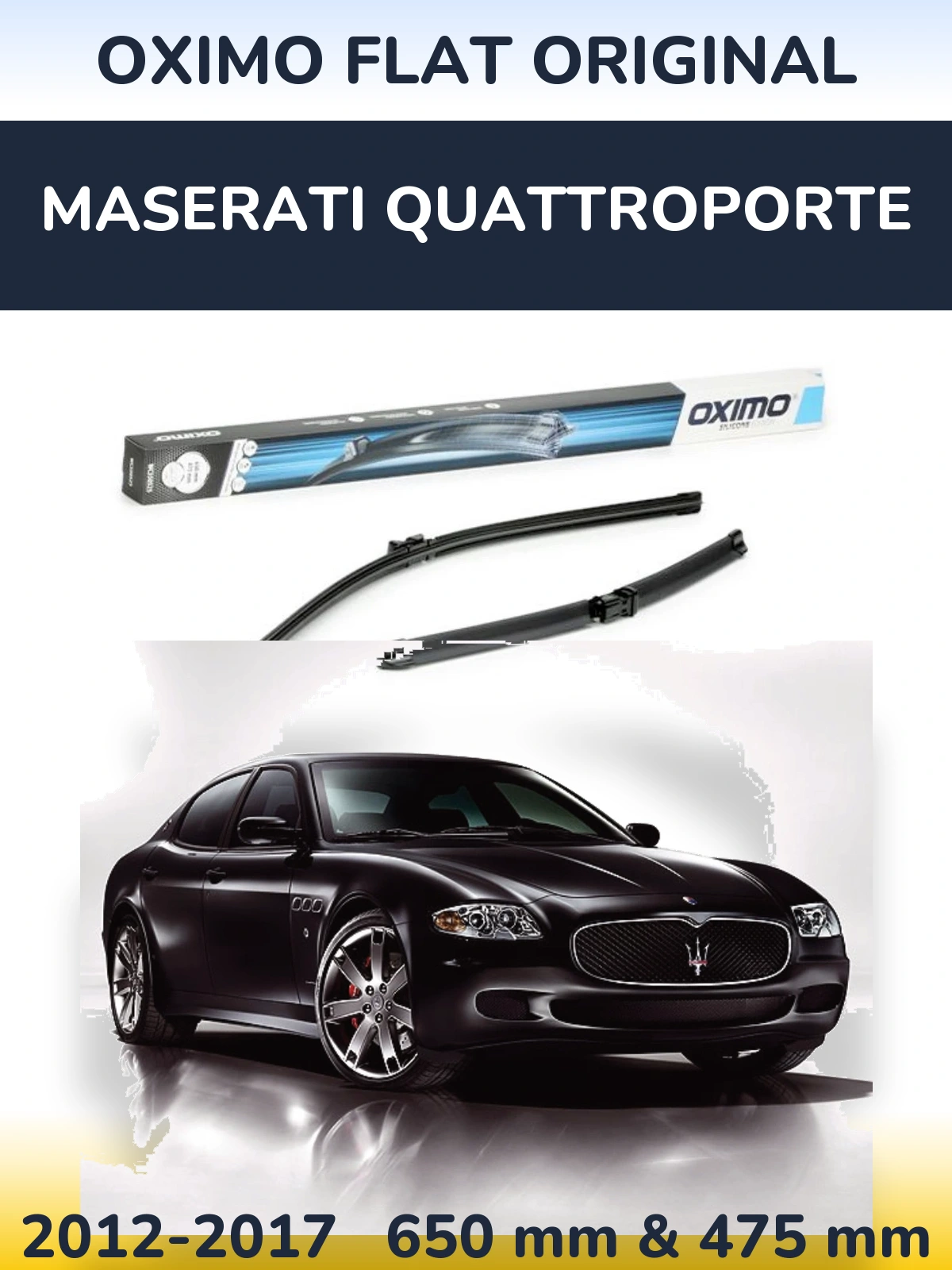 Komplet przednich wycieraczek Oximo Flat Original 650 & 475 mm do Maserati Quattroporte 2012-2017