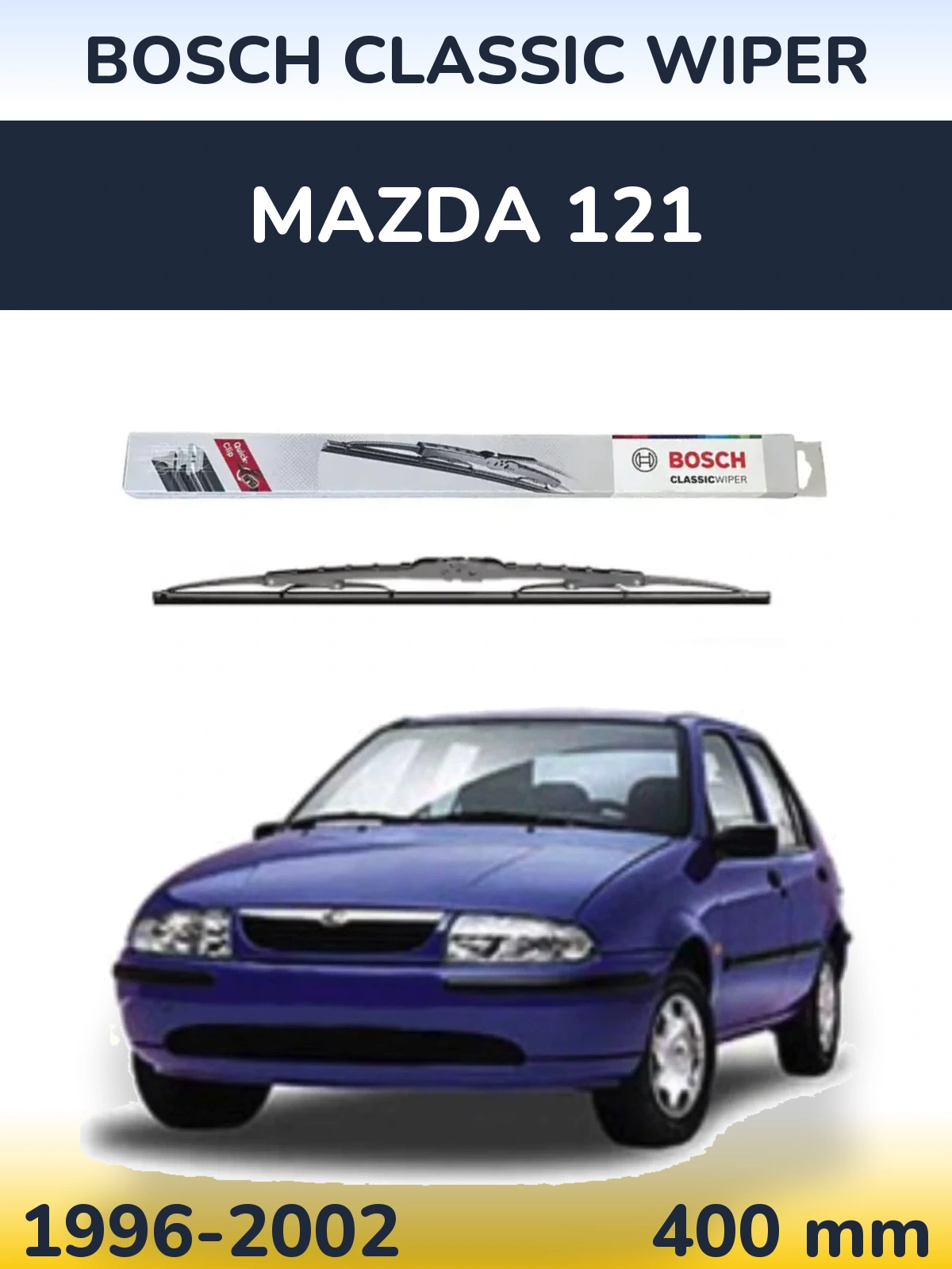 Задня щітка BOSCH Classic Wiper 400 мм для Mazda 121 1996-2002