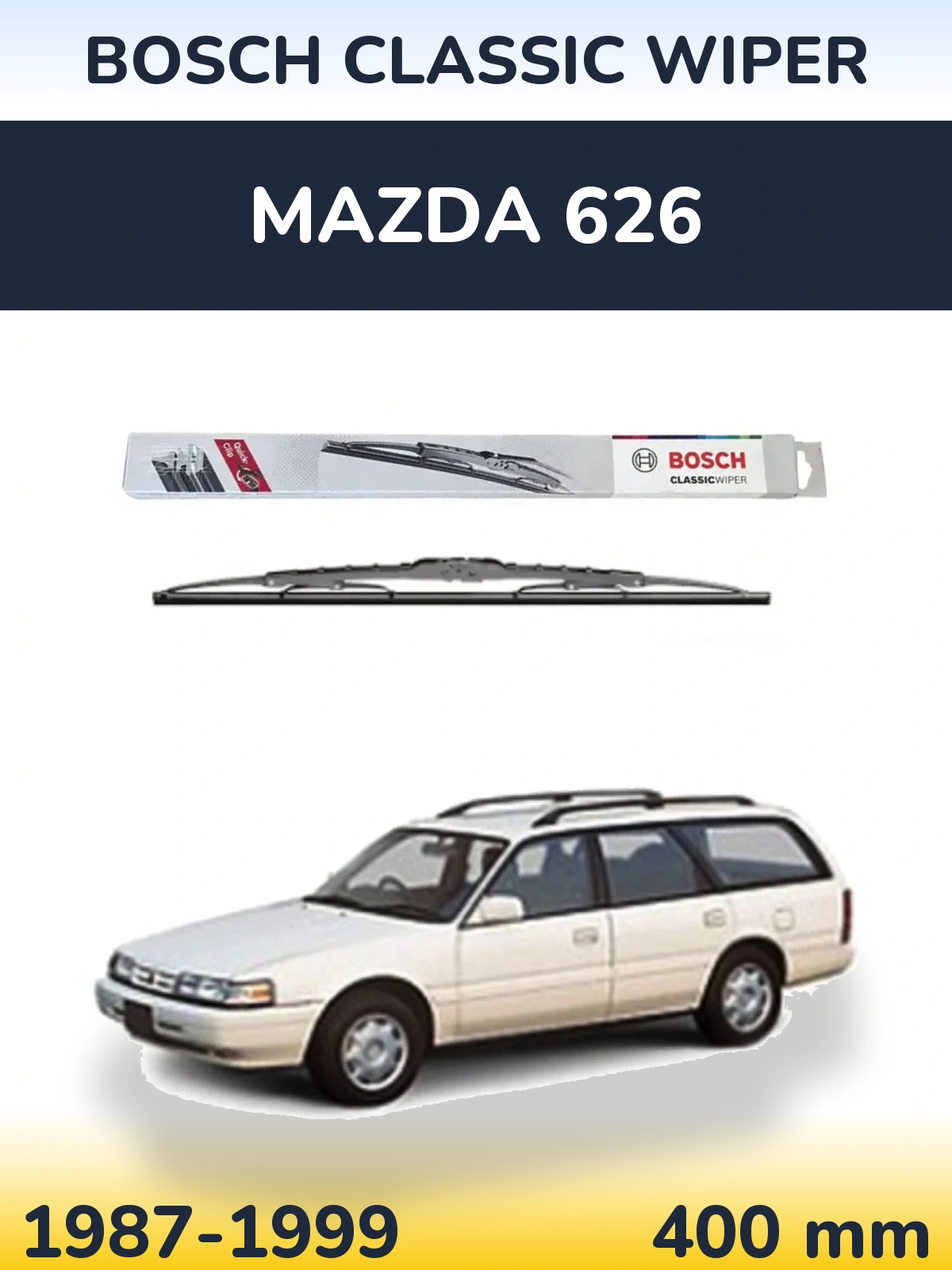 Tylna wycieraczka BOSCH Classic Wiper 400 mm do Mazda 626 1987-1999