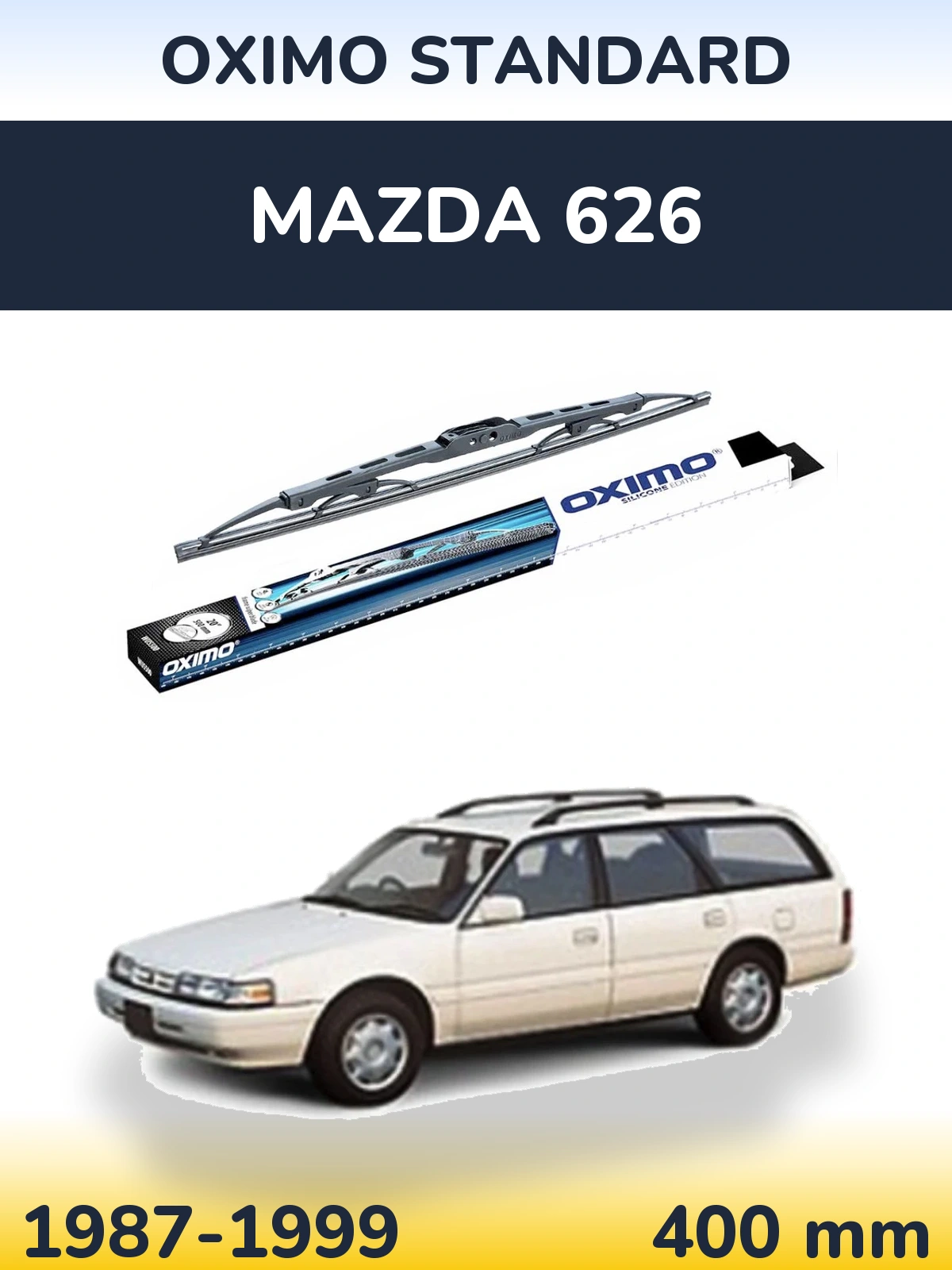 Rear wiper blade Oximo Standard 400 mm for Mazda 626 1987-1999