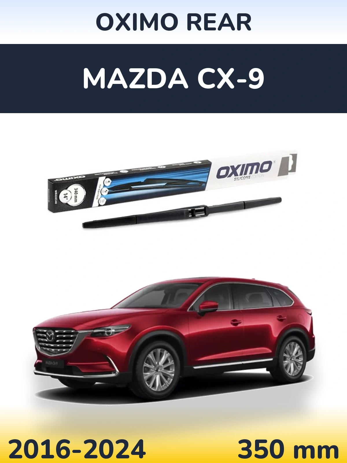 Rear wiper blade Oximo Rear 350 mm for Mazda CX-9 2016-2024