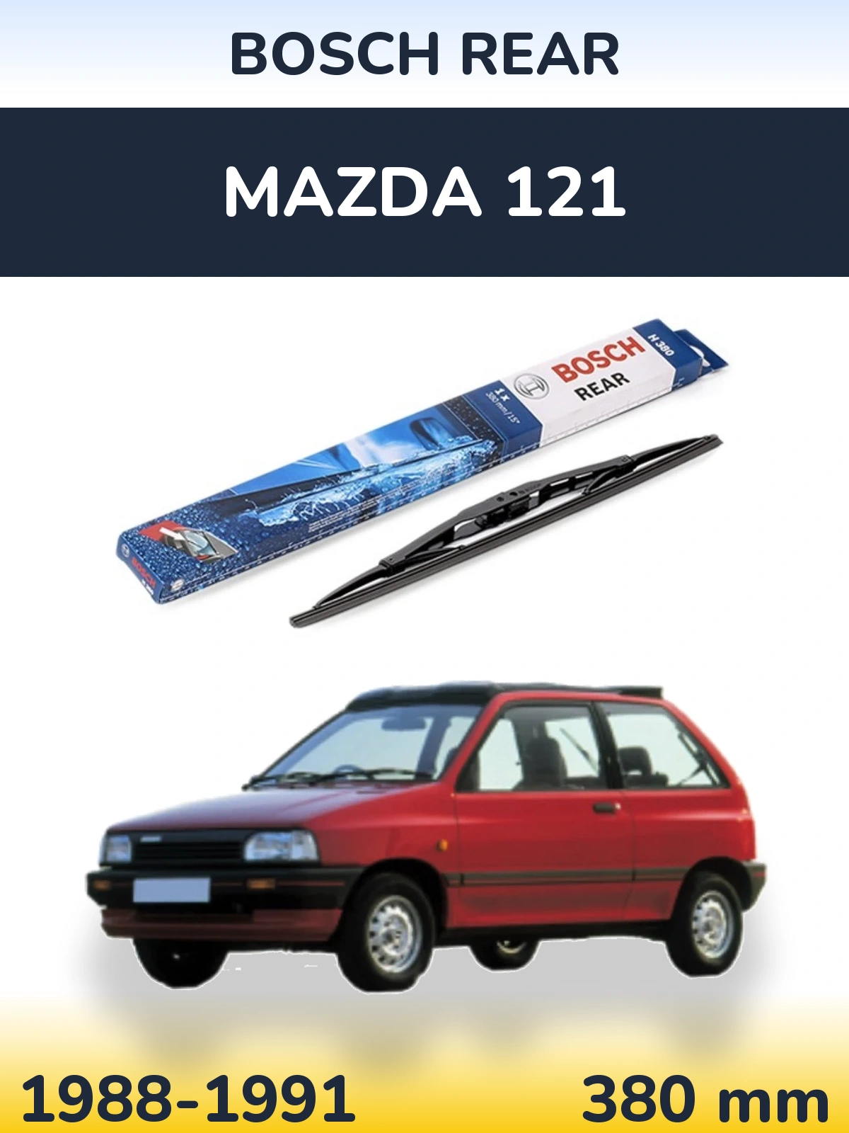 Tylna wycieraczka BOSCH Rear 380 mm do Mazda 121 1988-1991