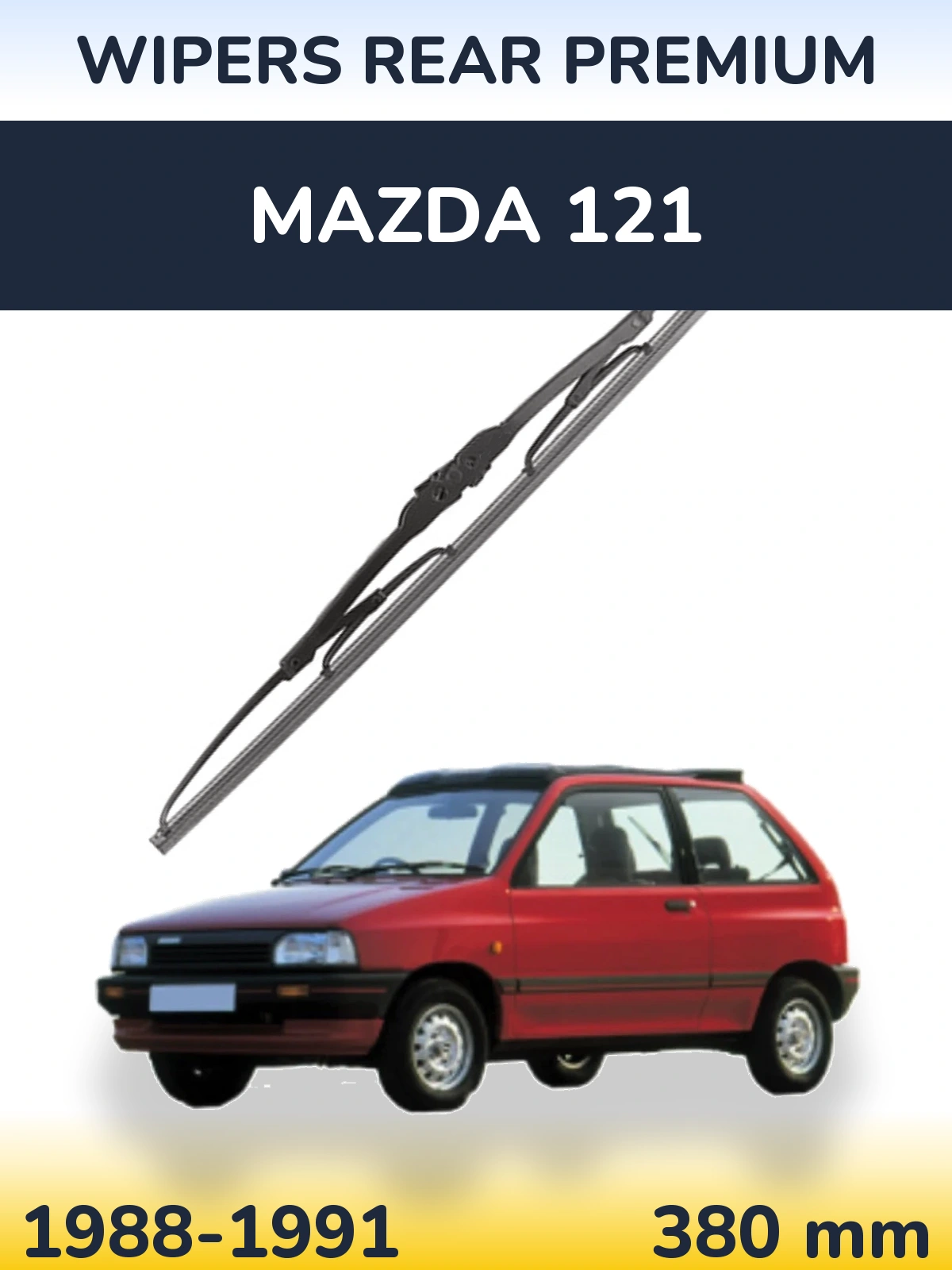 Задний дворник WIPERS REAR PREMIUM 380 мм для Mazda 121 1988-1991