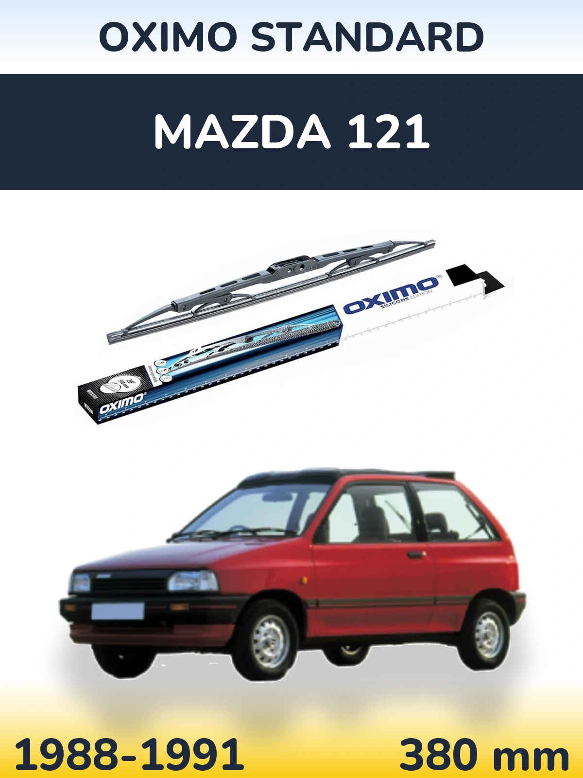Tylna wycieraczka Oximo Standard 375 mm do Mazda 121 1988-1991