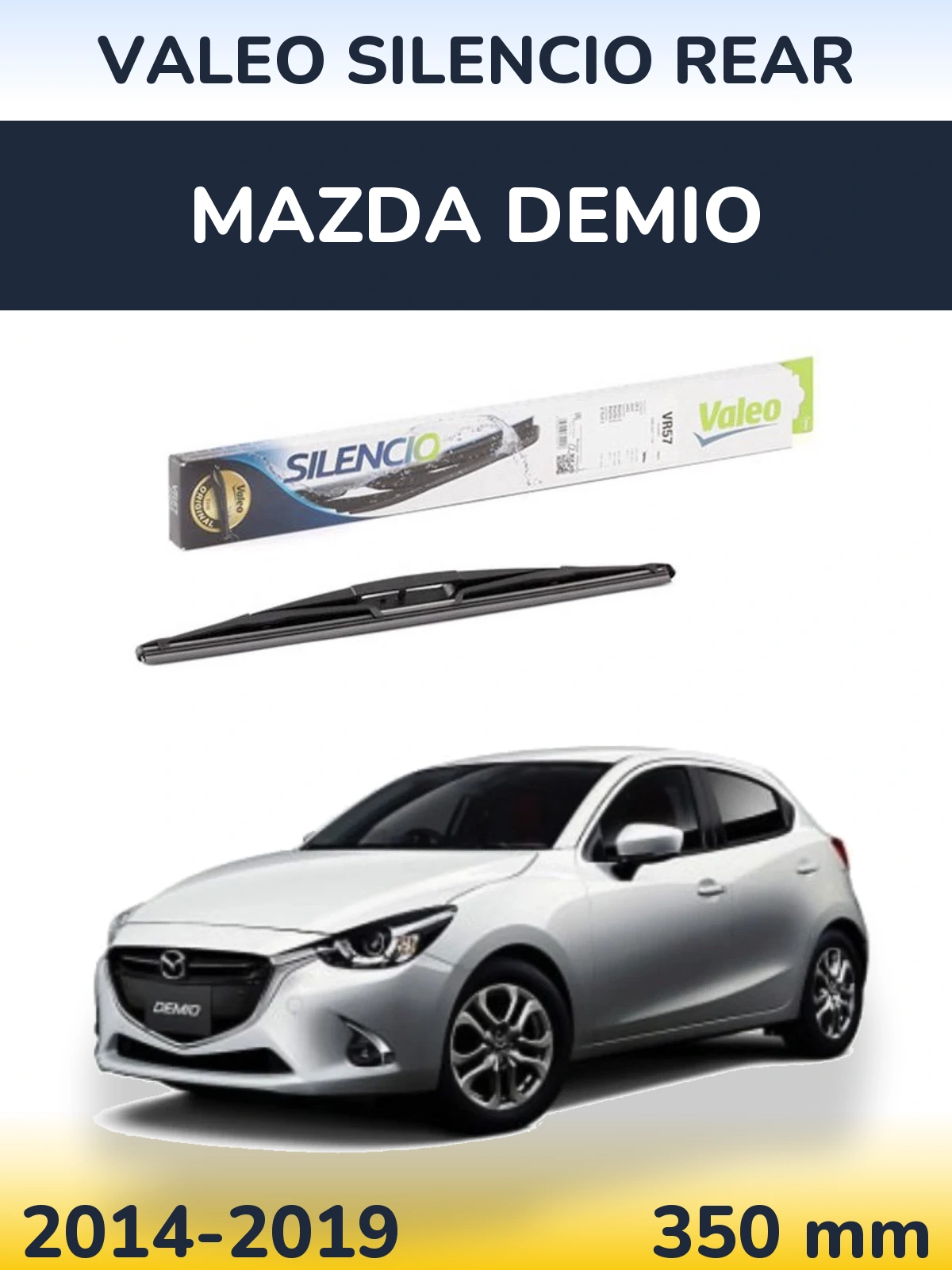 Rear wiper blade Valeo Silencio Rear 345 mm for Mazda Demio 2014-2019
