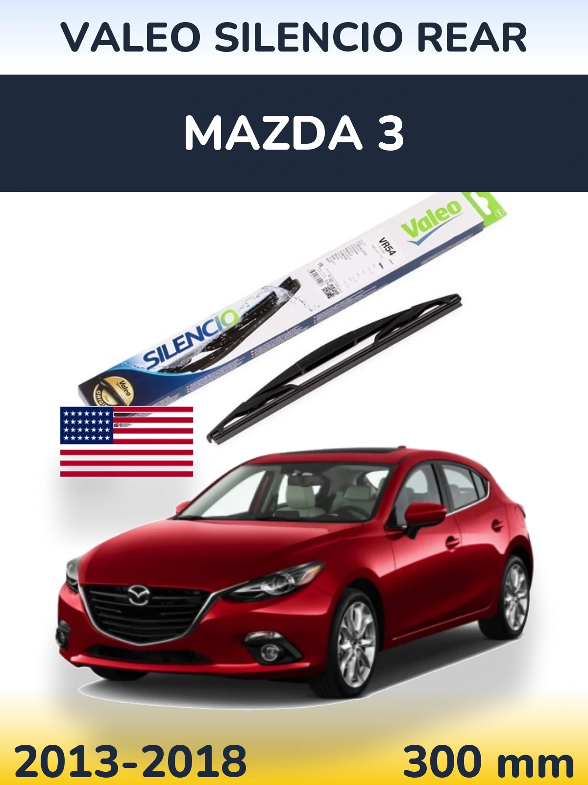 Tylna wycieraczka Valeo Silencio Rear 300 mm do Mazda 3 2013-2018
