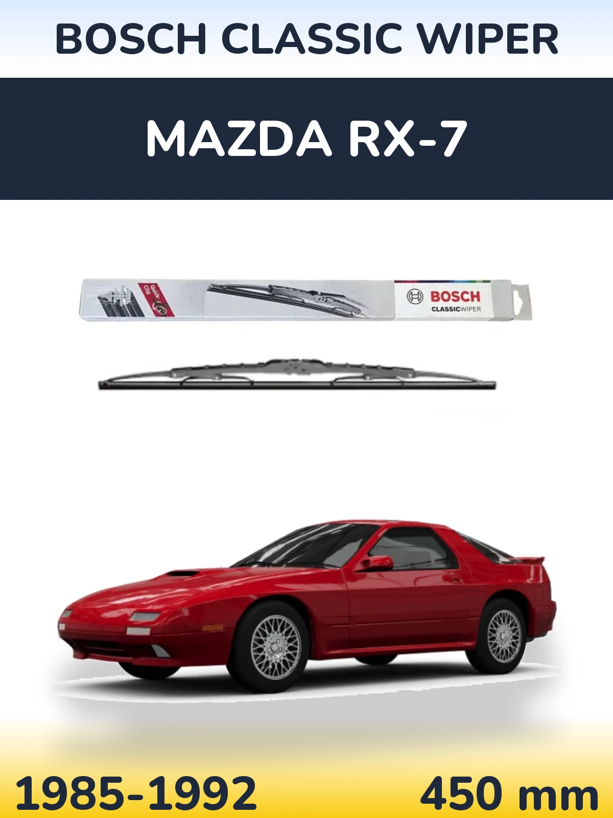 Задня щітка BOSCH Classic Wiper 450 мм для Mazda RX-7 1985-1992