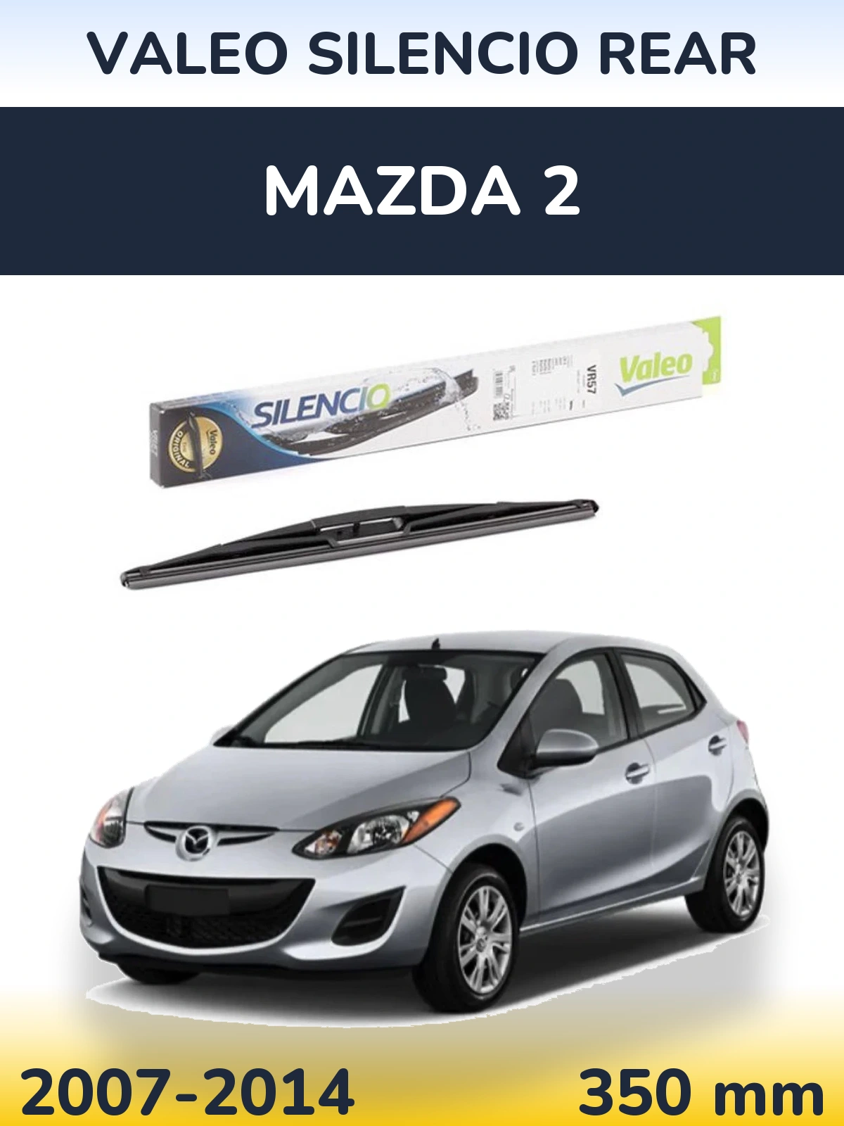 Задний дворник Valeo Silencio Rear 345 мм для Mazda 2 2007-2014