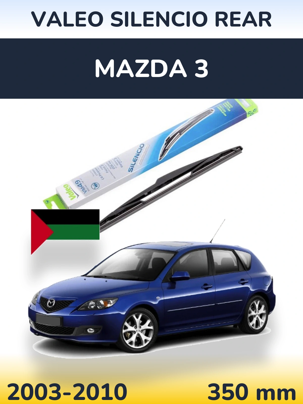 Tylna wycieraczka Valeo Silencio Rear 350 mm do Mazda 3 2003-2010