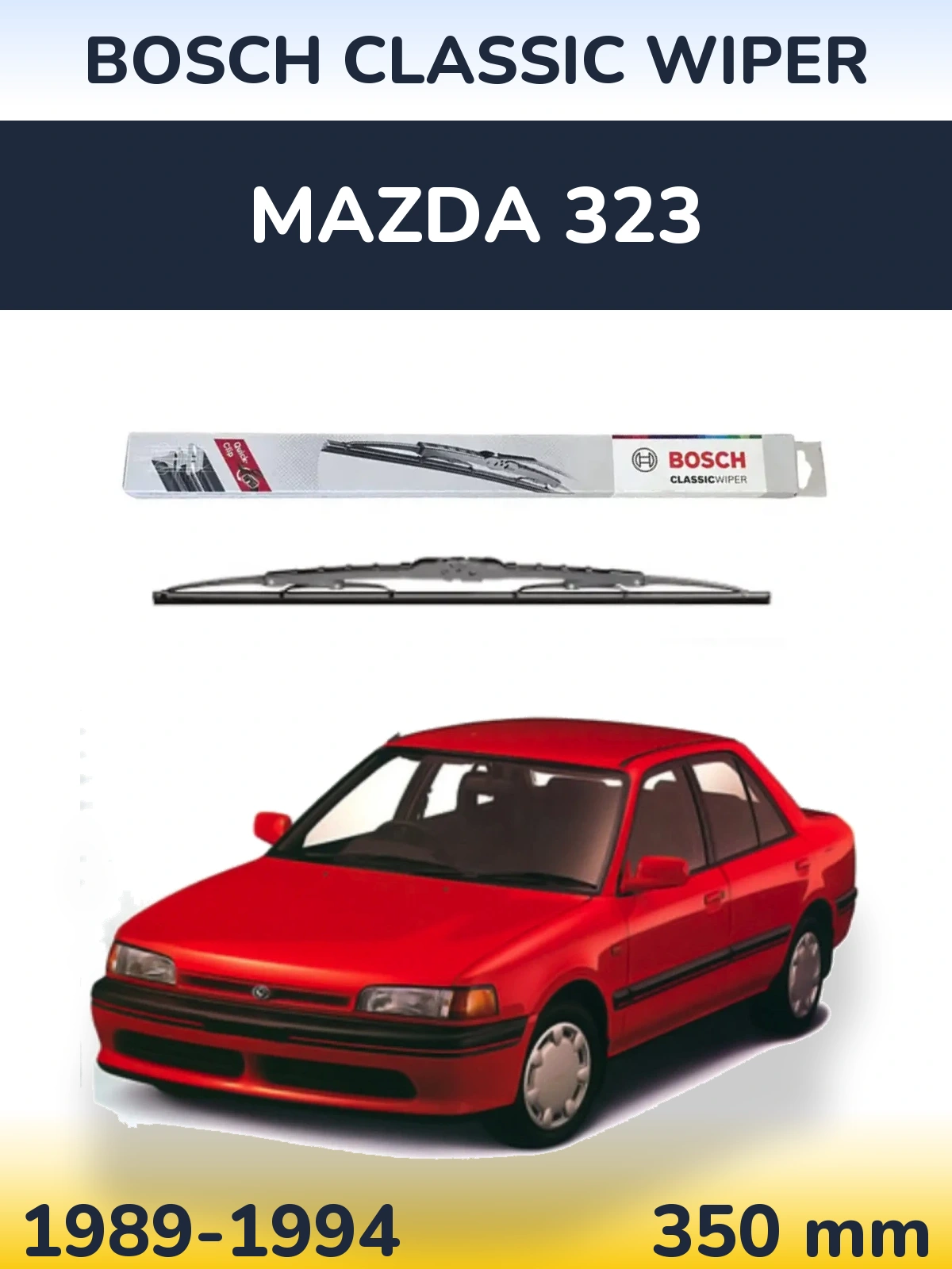 Tylna wycieraczka BOSCH Classic Wiper 340 mm do Mazda 323 1989-1994