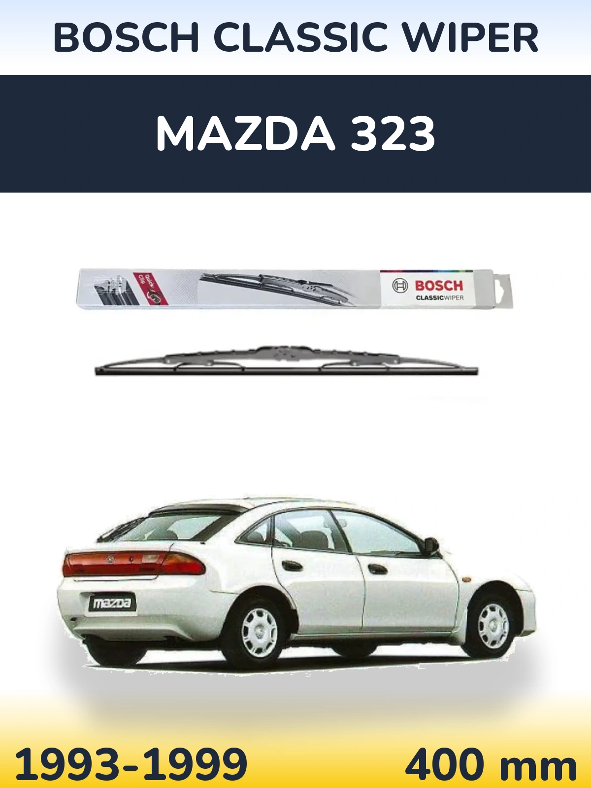 Задний дворник BOSCH Classic Wiper 400 мм для Mazda 323 1993-1999